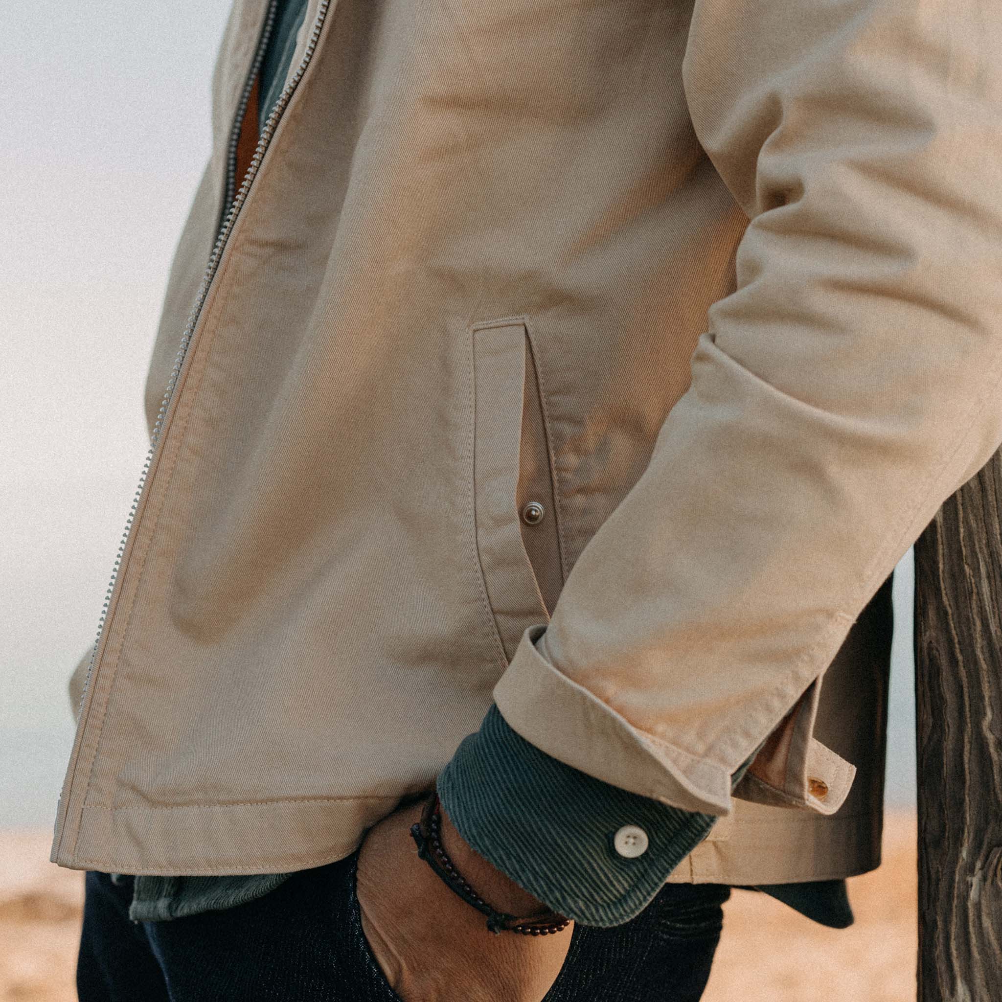 The Flint Jacket in Light Khaki Foundation Twill - Image 4