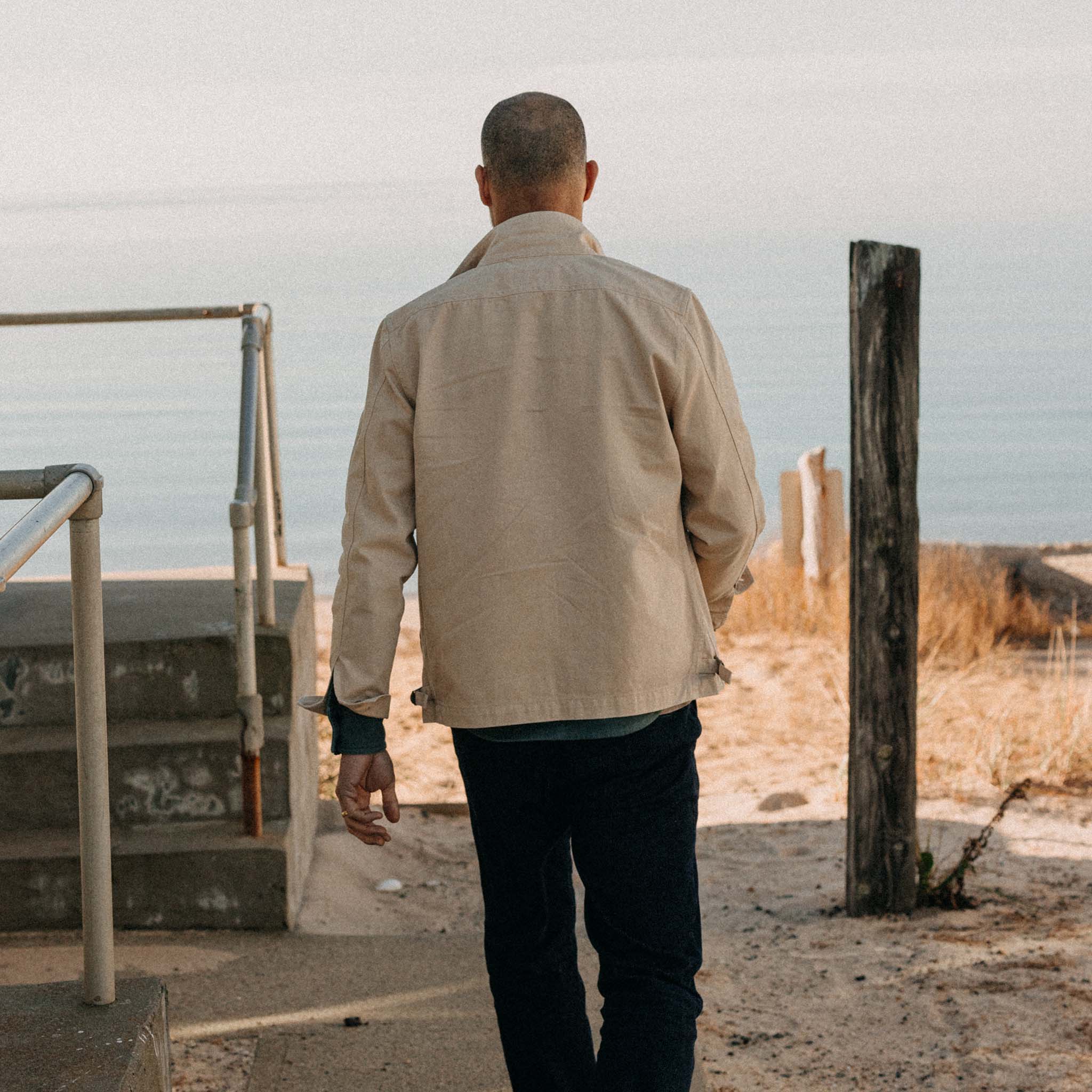 The Flint Jacket in Light Khaki Foundation Twill - Image 5