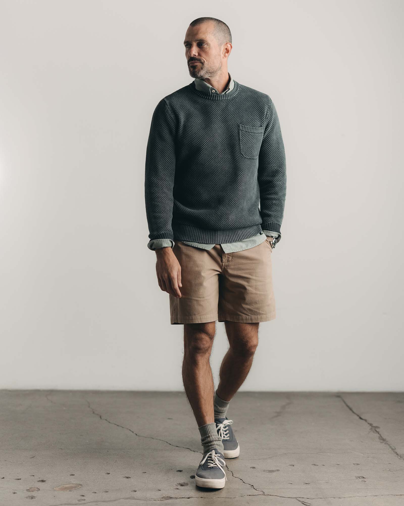 The Foundation Short in Organic Khaki - Image 3