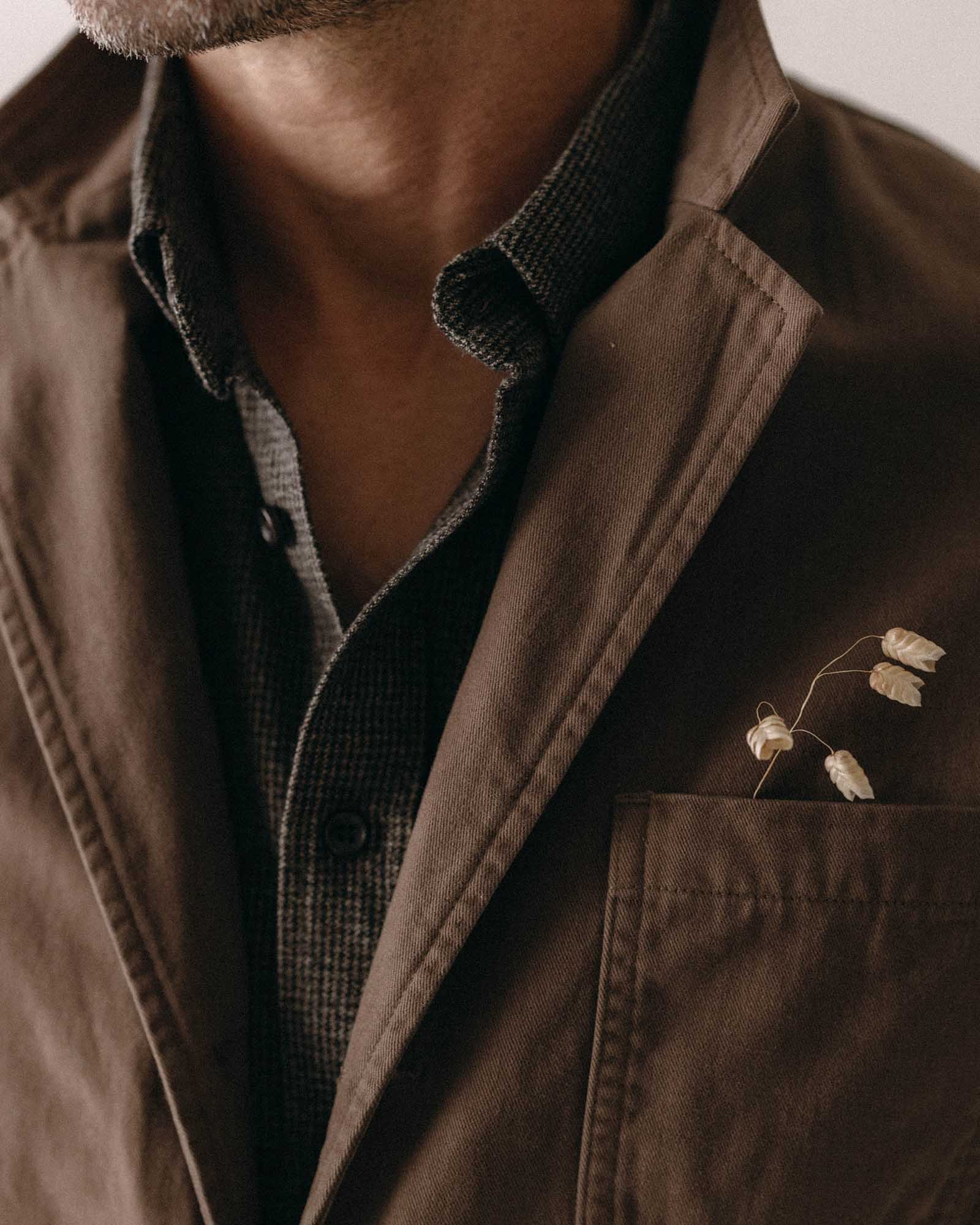 The Foundation Sportcoat in Organic Espresso Twill - Image 3