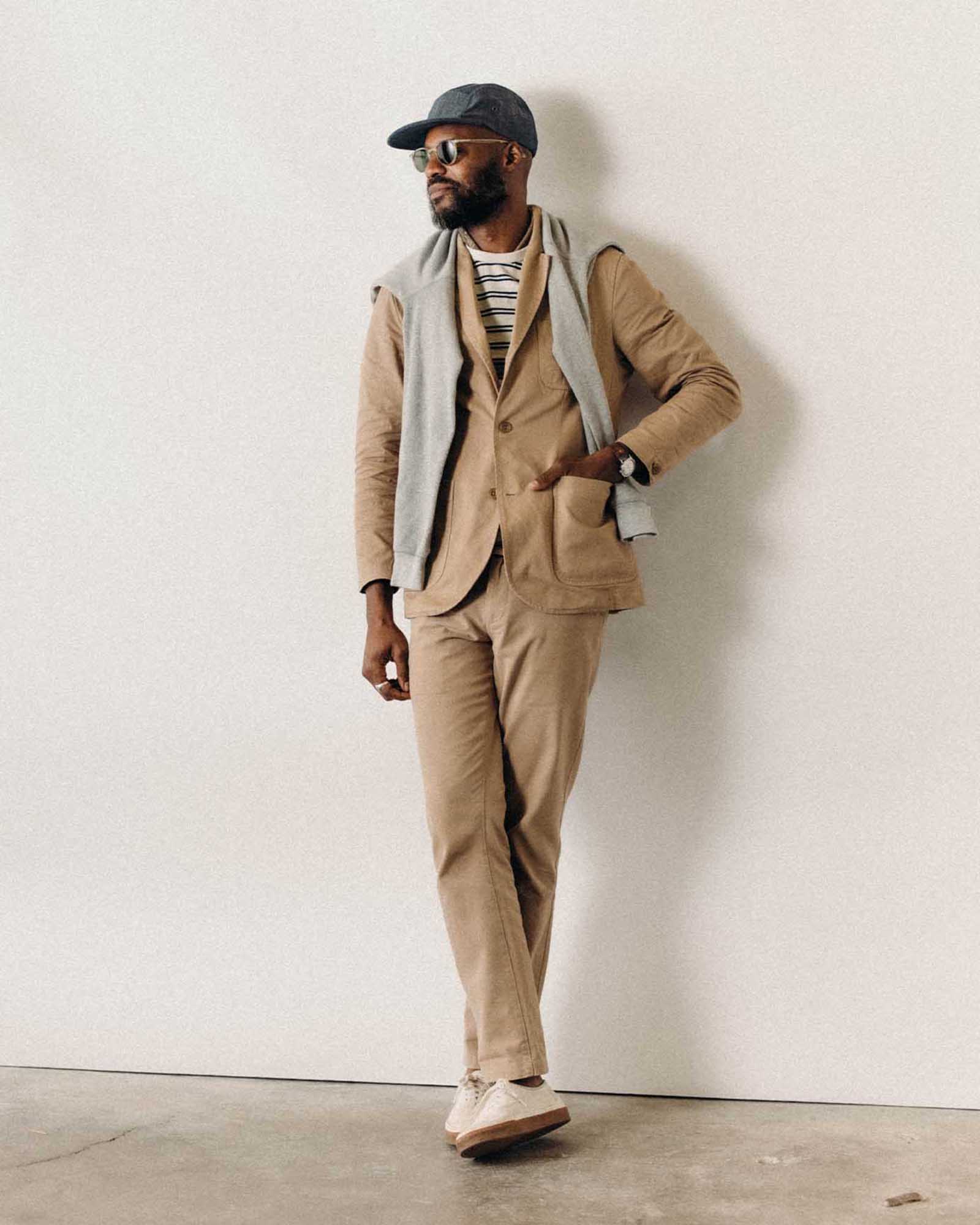 The Foundation Sportcoat in Organic Khaki Twill - Image 5