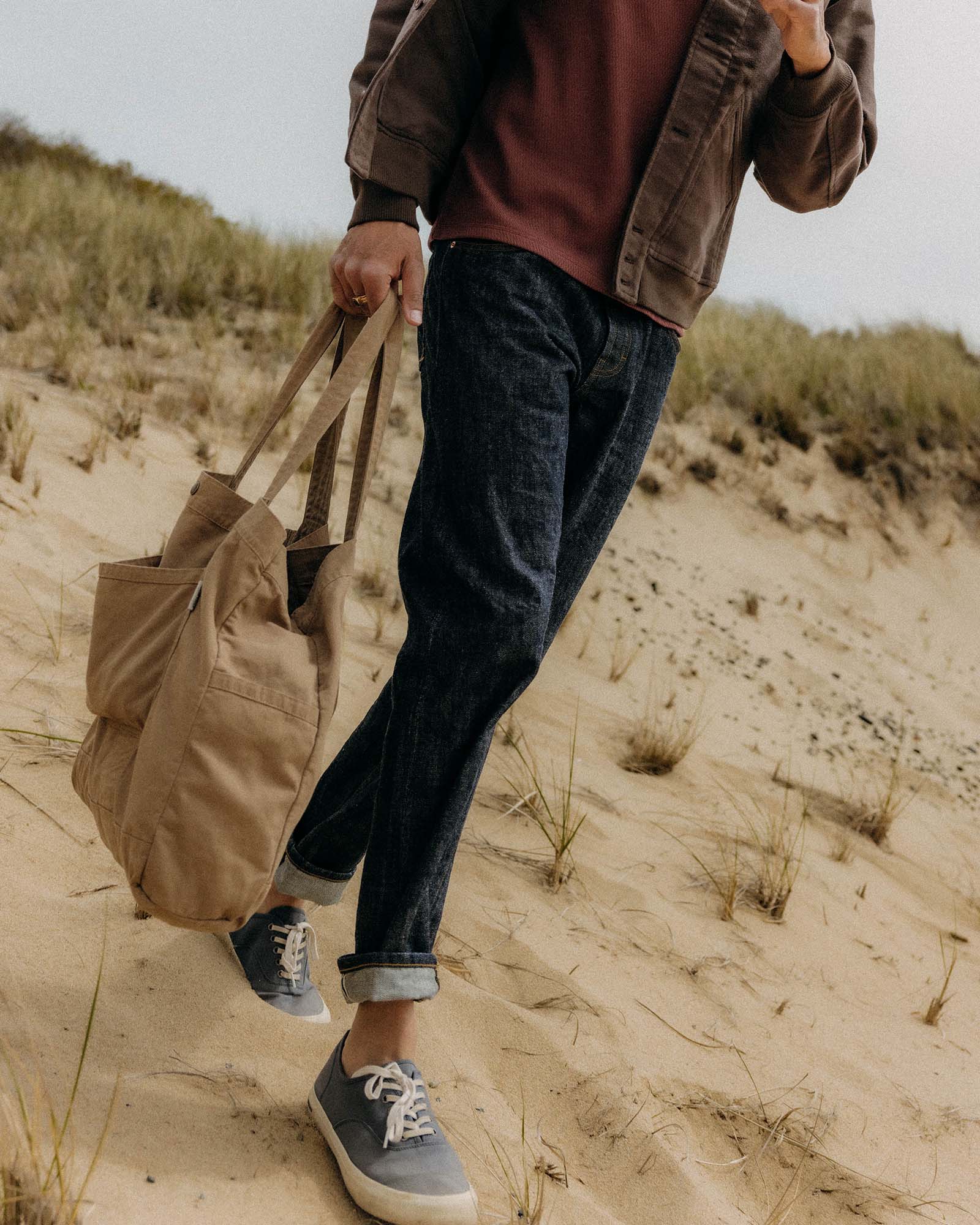 The Foundation Tote in Organic Khaki - Image 3