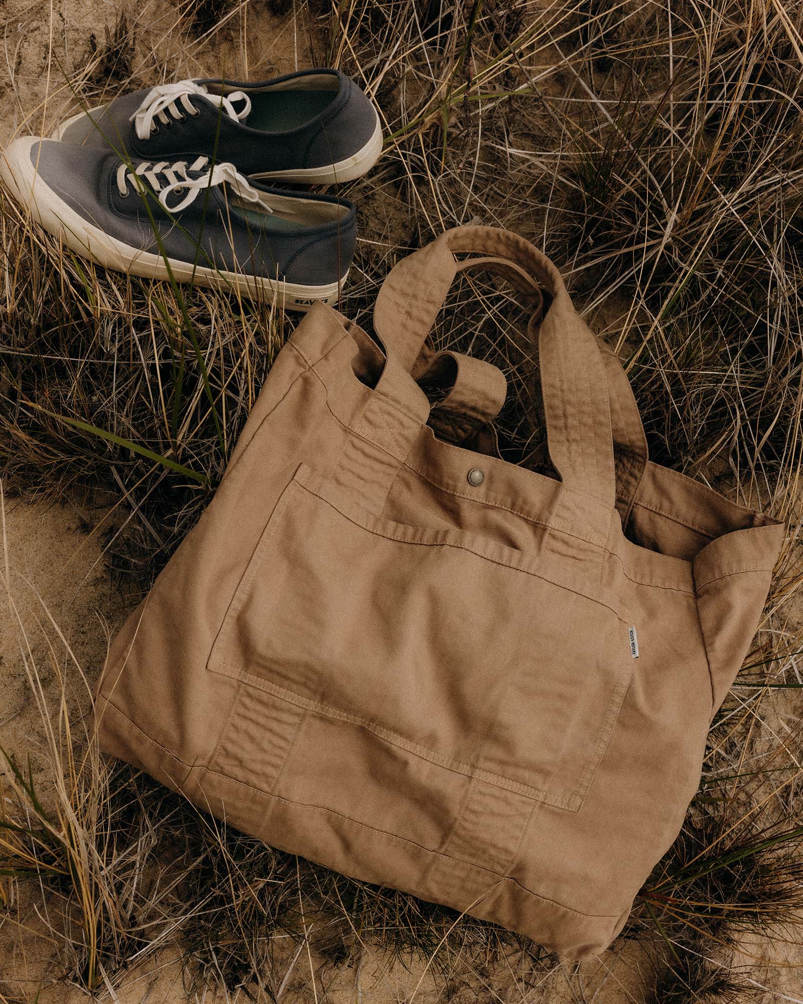 The Foundation Tote in Organic Khaki - Image 4