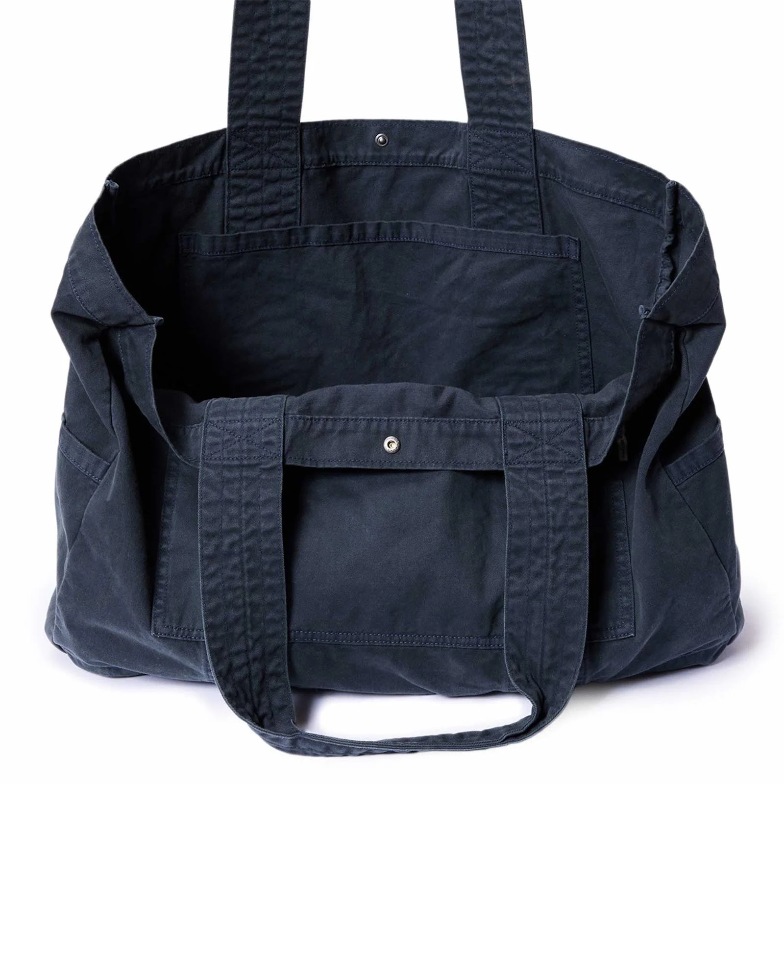 The Foundation Tote in Organic Navy - Image 9