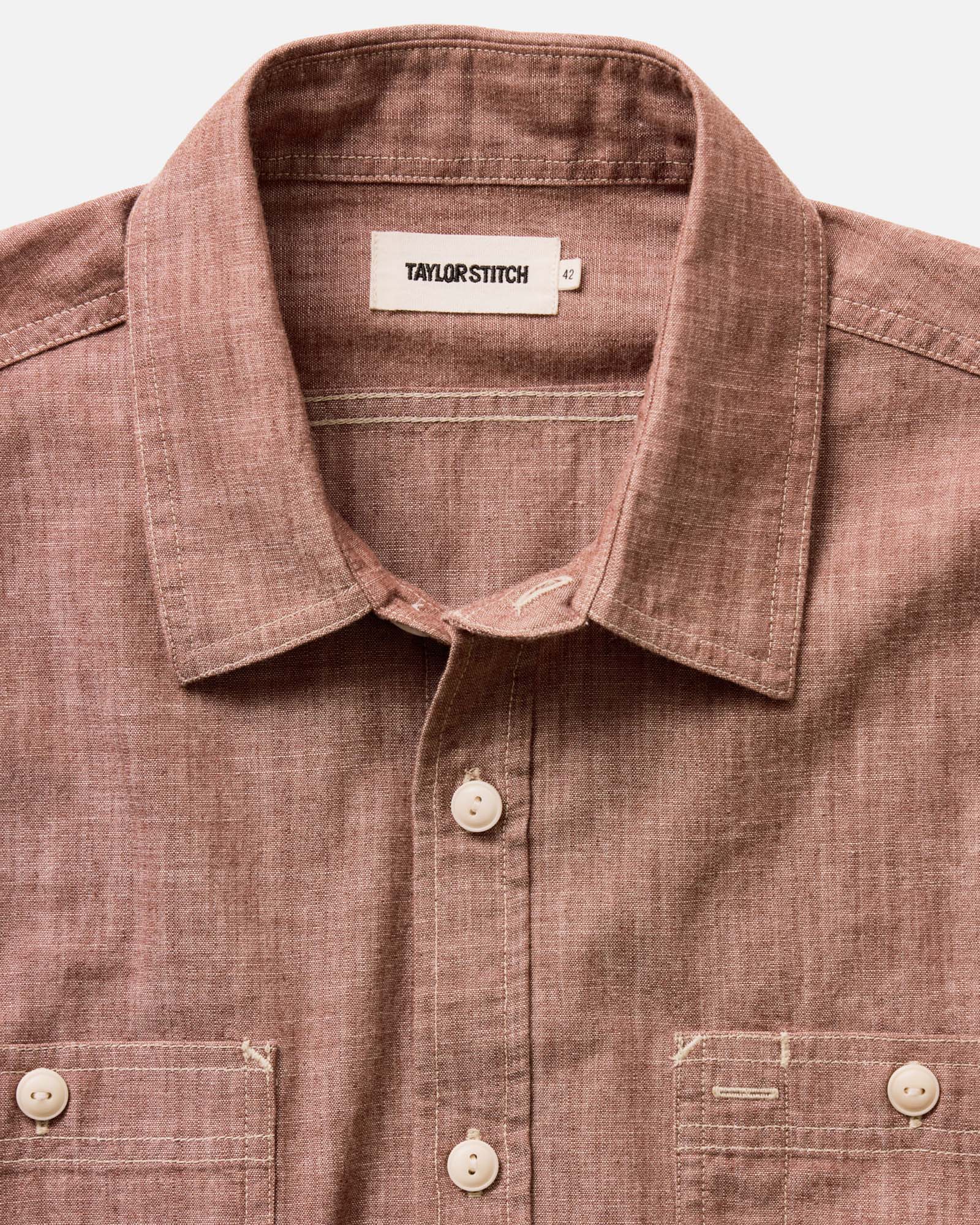 The Foundry Shirt in Brick Chambray - Image 4