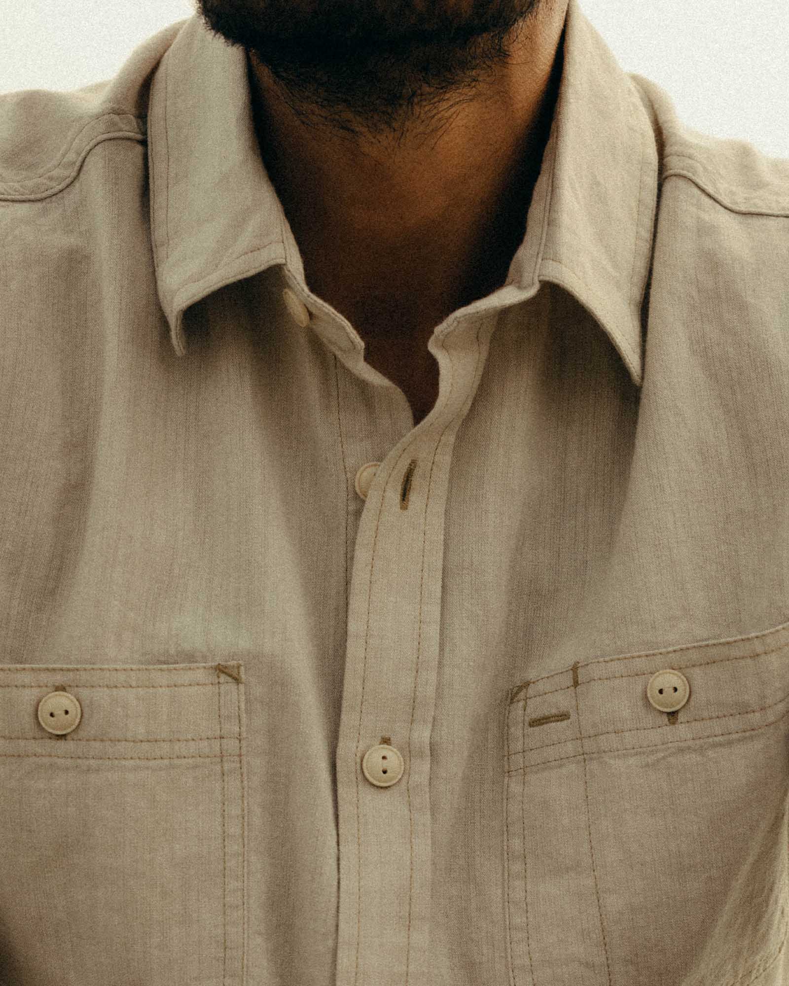 The Foundry Shirt in Natural Chambray - Image 3