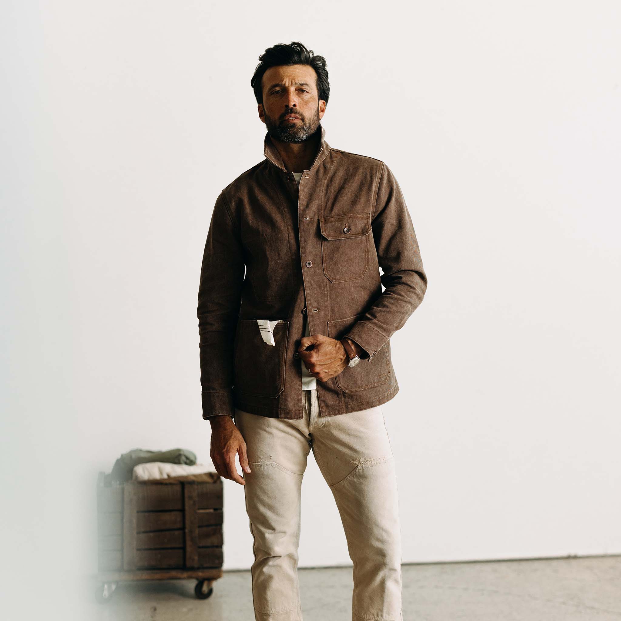 The Fremont Jacket in Aged Penny Chipped Canvas - Image 2