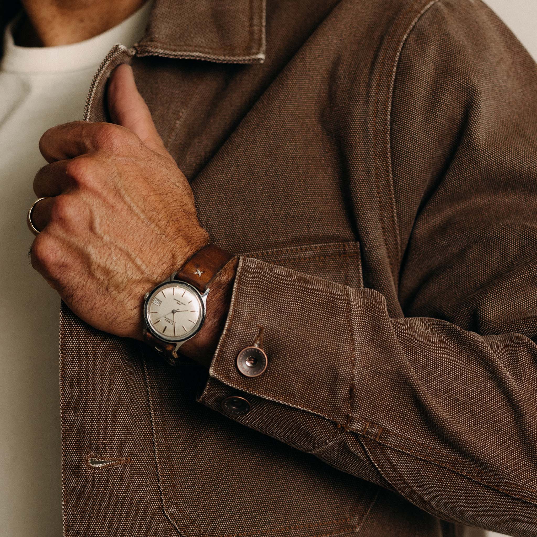 The Fremont Jacket in Aged Penny Chipped Canvas - Image 4