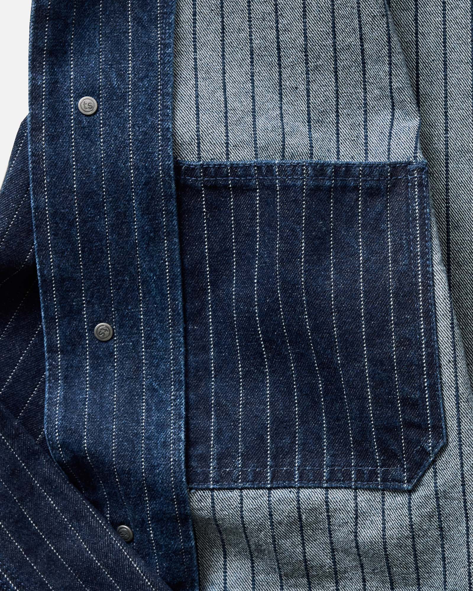The Fremont Jacket in Rinsed Indigo Dobby Denim - Image 6