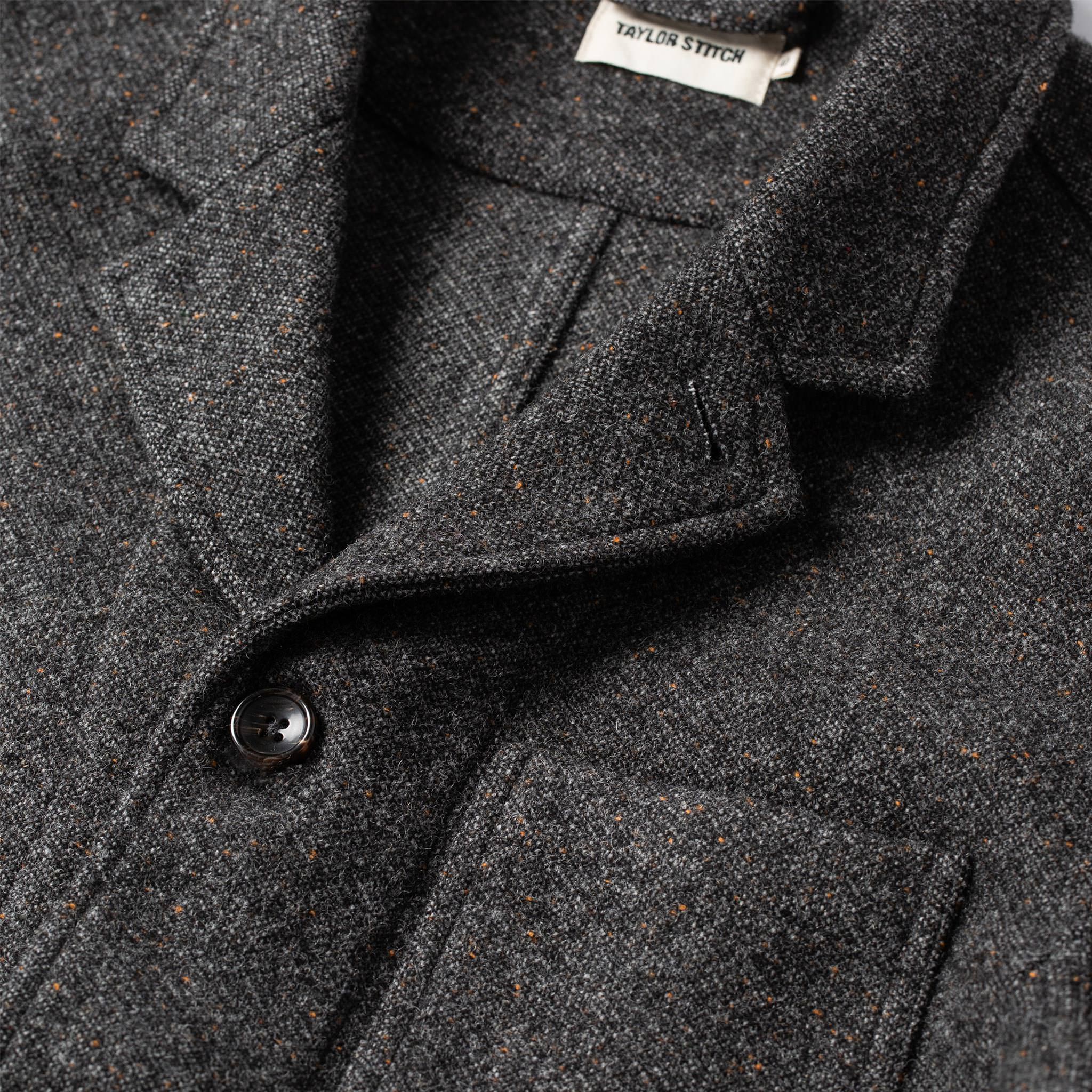 The Gibson Jacket in Charcoal Birdseye Wool - Image 5