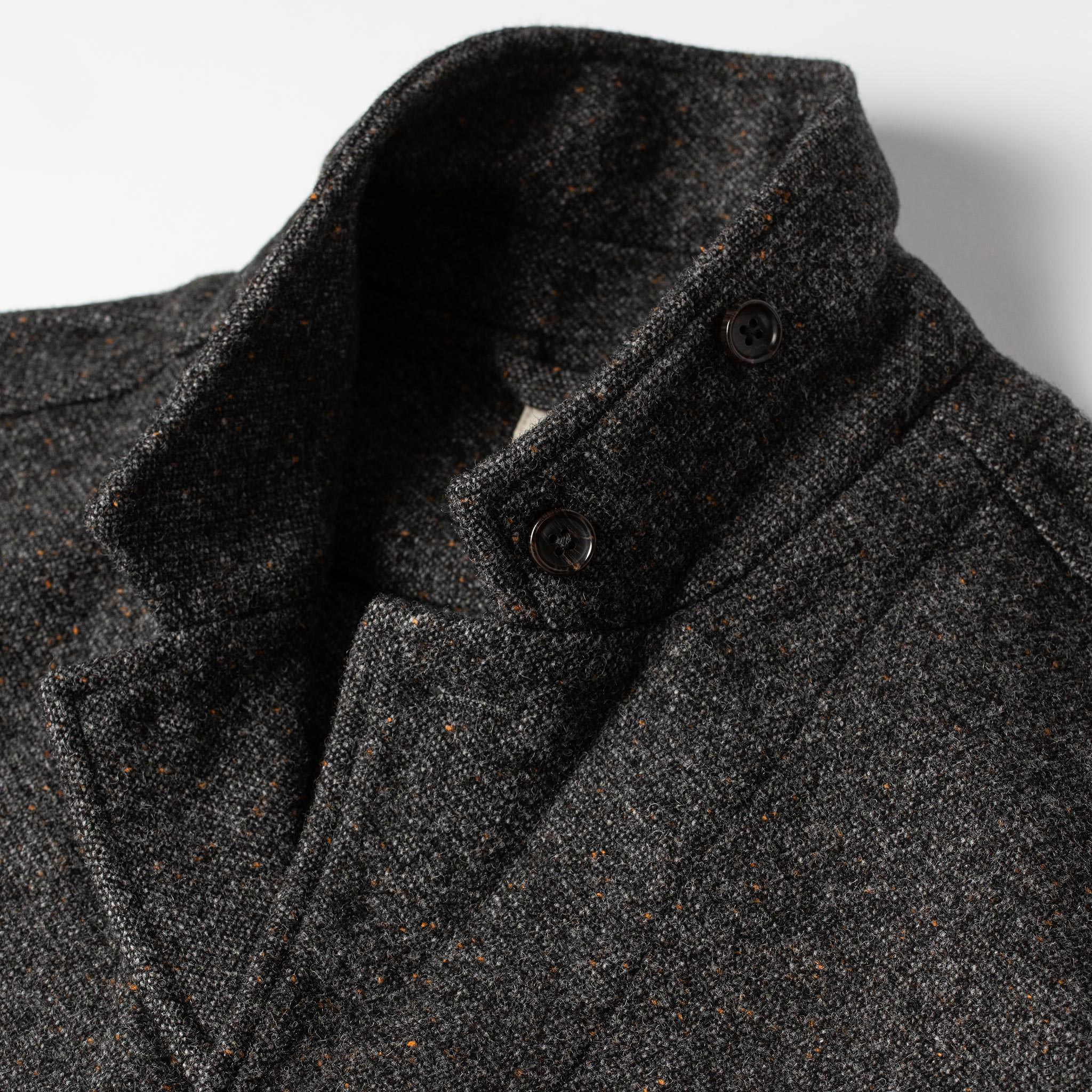 The Gibson Jacket in Charcoal Birdseye Wool - Image 7