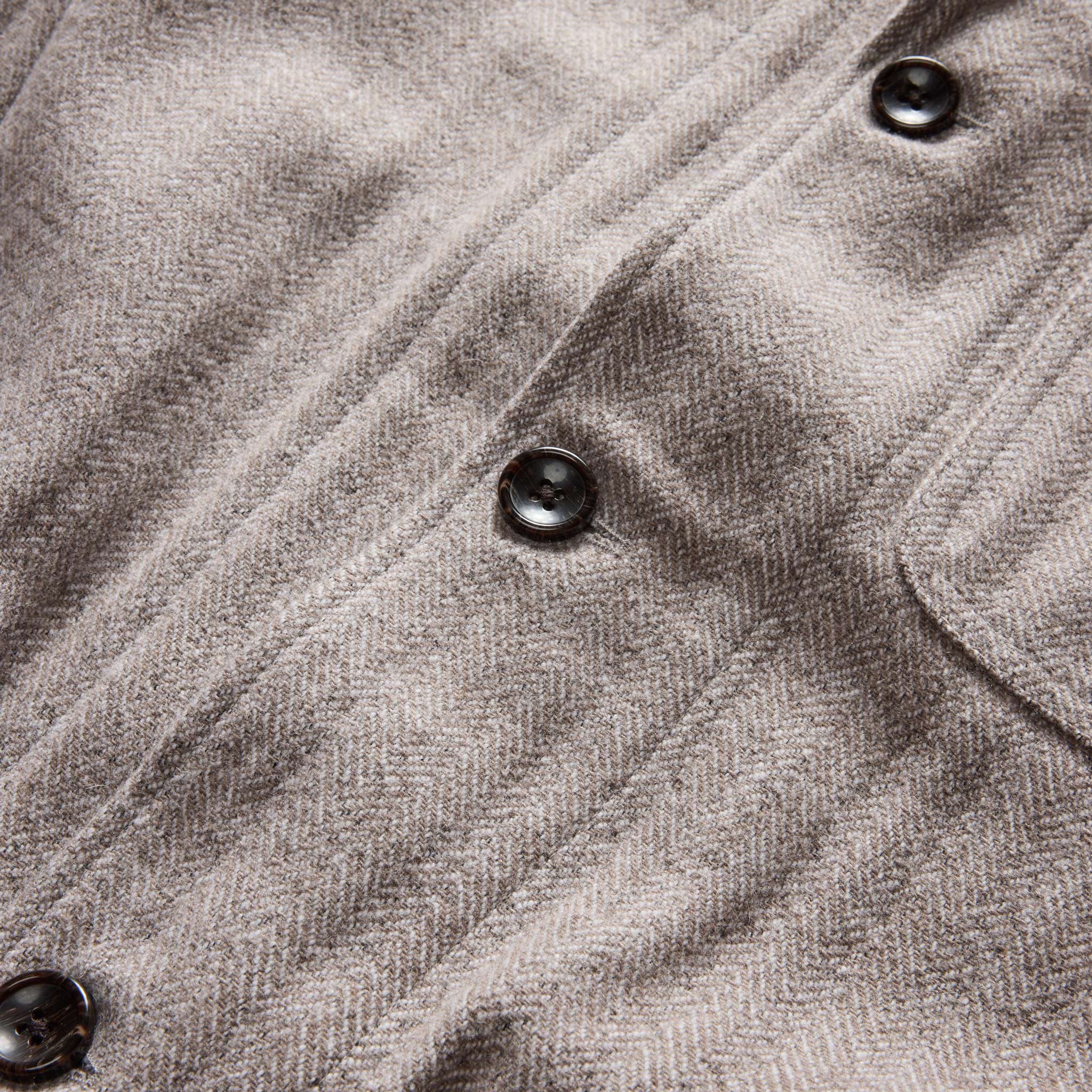 The Gibson Jacket in Heathered Oat Nep Herringbone - Image 9