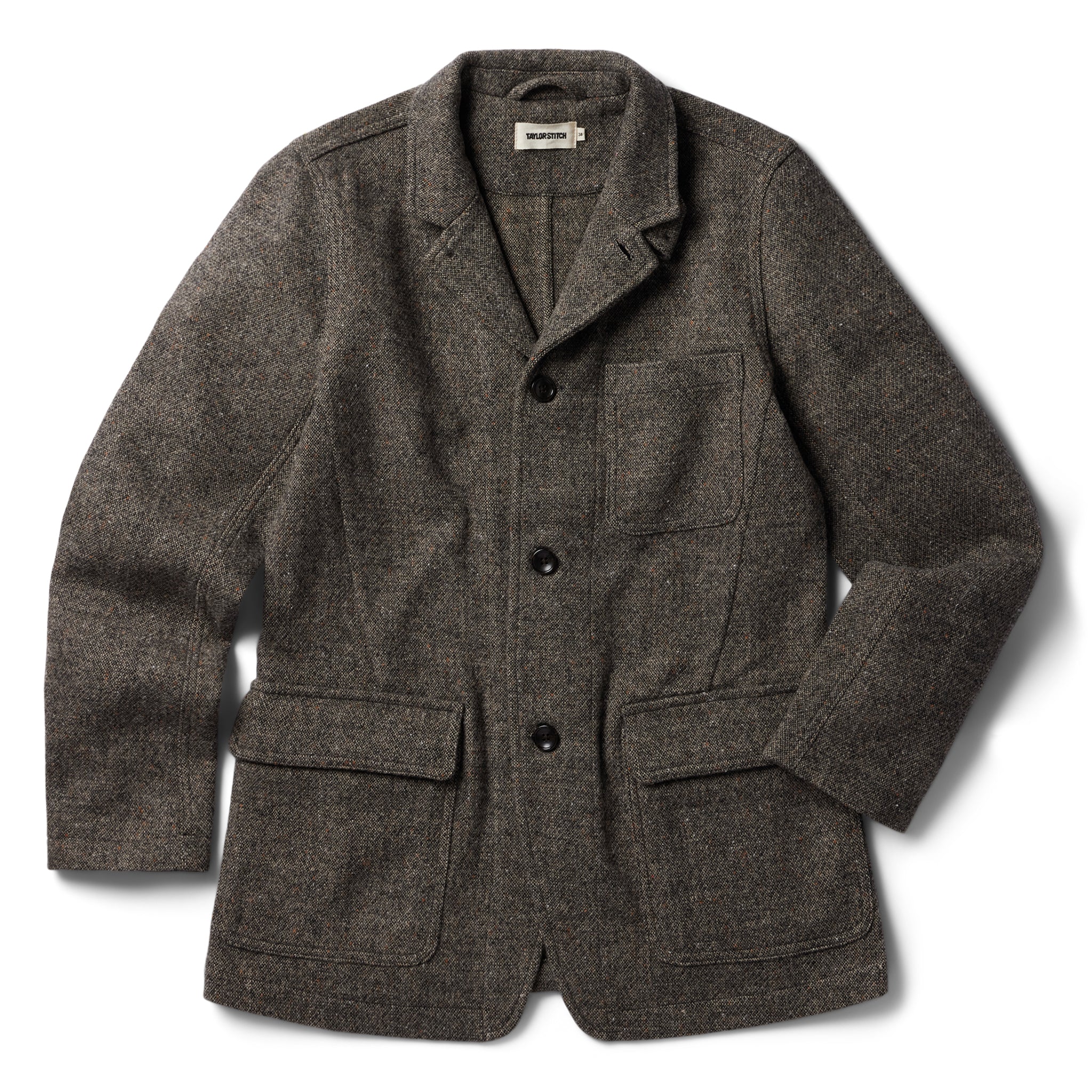 The Gibson Jacket in Khaki Donegal Wool - Image 10