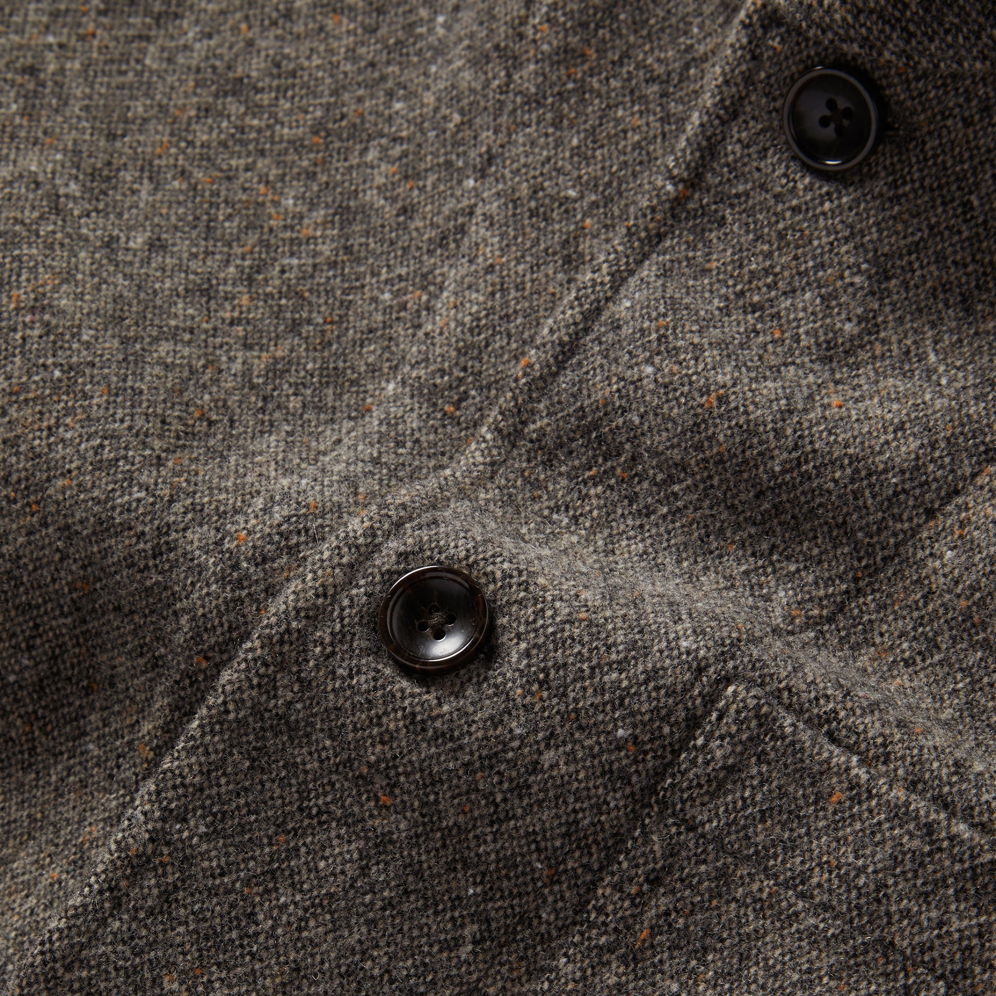The Gibson Jacket in Khaki Donegal Wool - Image 7