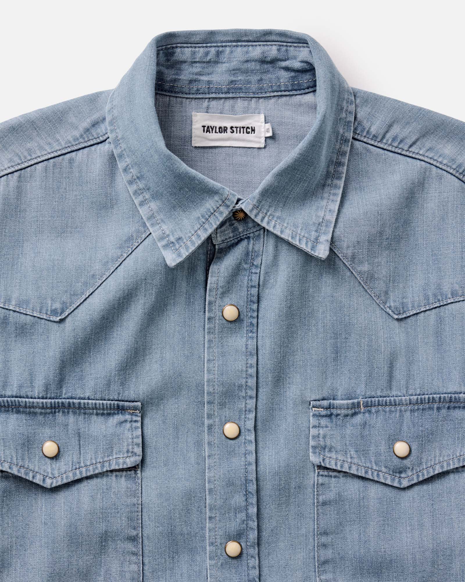 The Glacier Shirt in Washed Indigo Selvedge Denim - Image 5