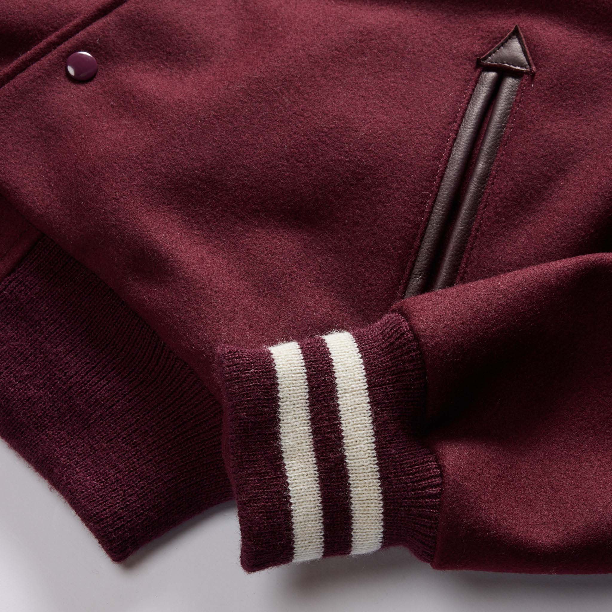 The Golden Bear Snap Bomber in Port Wool - Image 7
