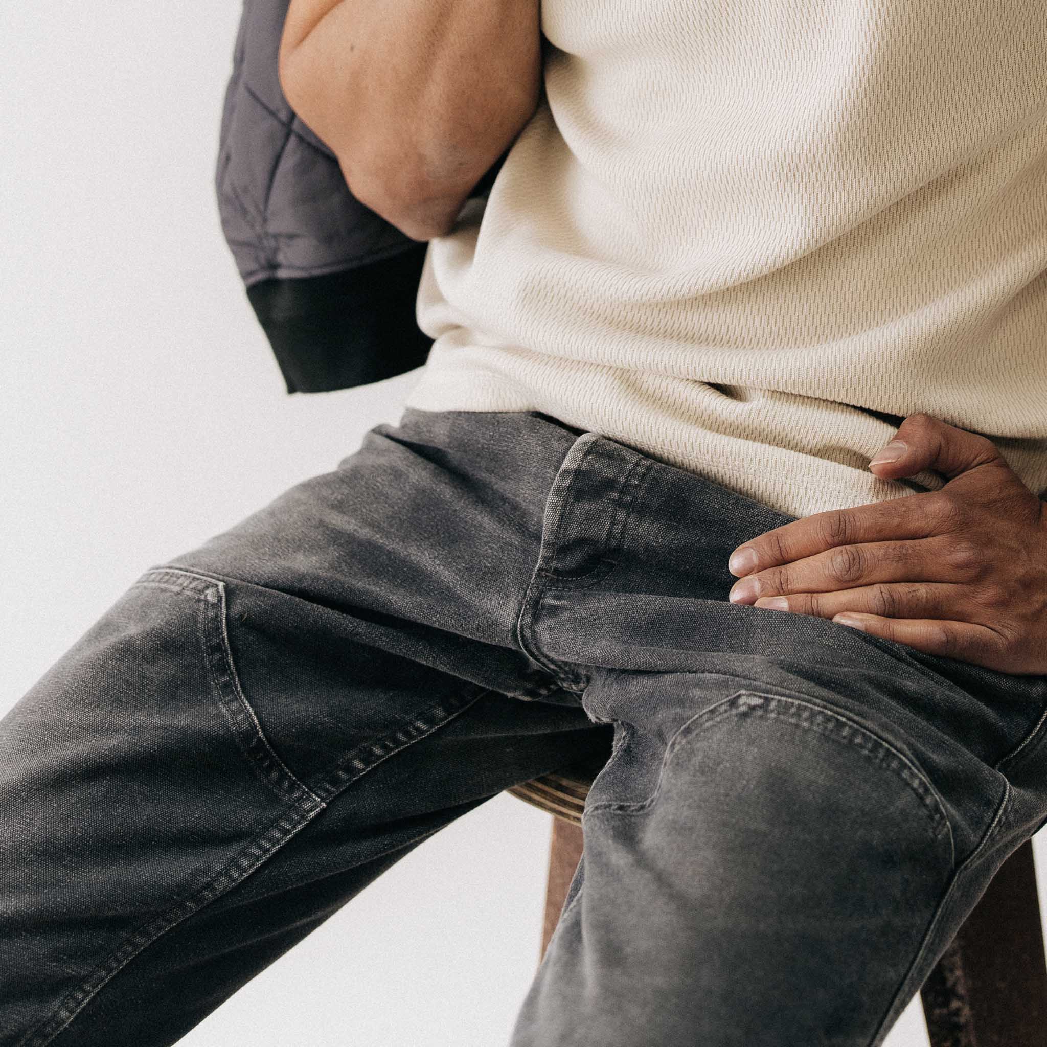 The Good Acre Chore Pant in Black Canvas - Image 4