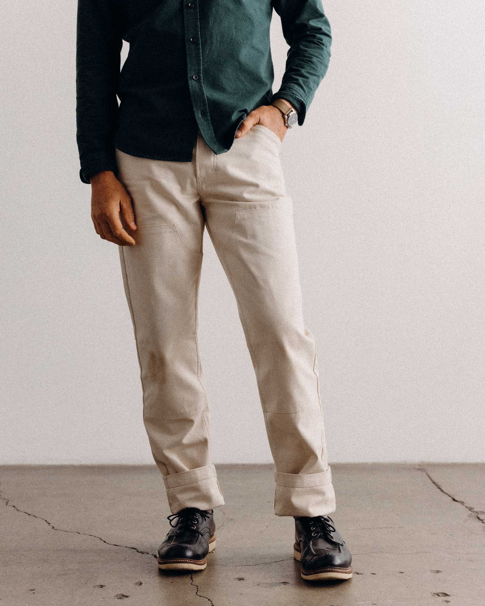 The Good Acre Chore Pant in Natural Canvas - Image 2