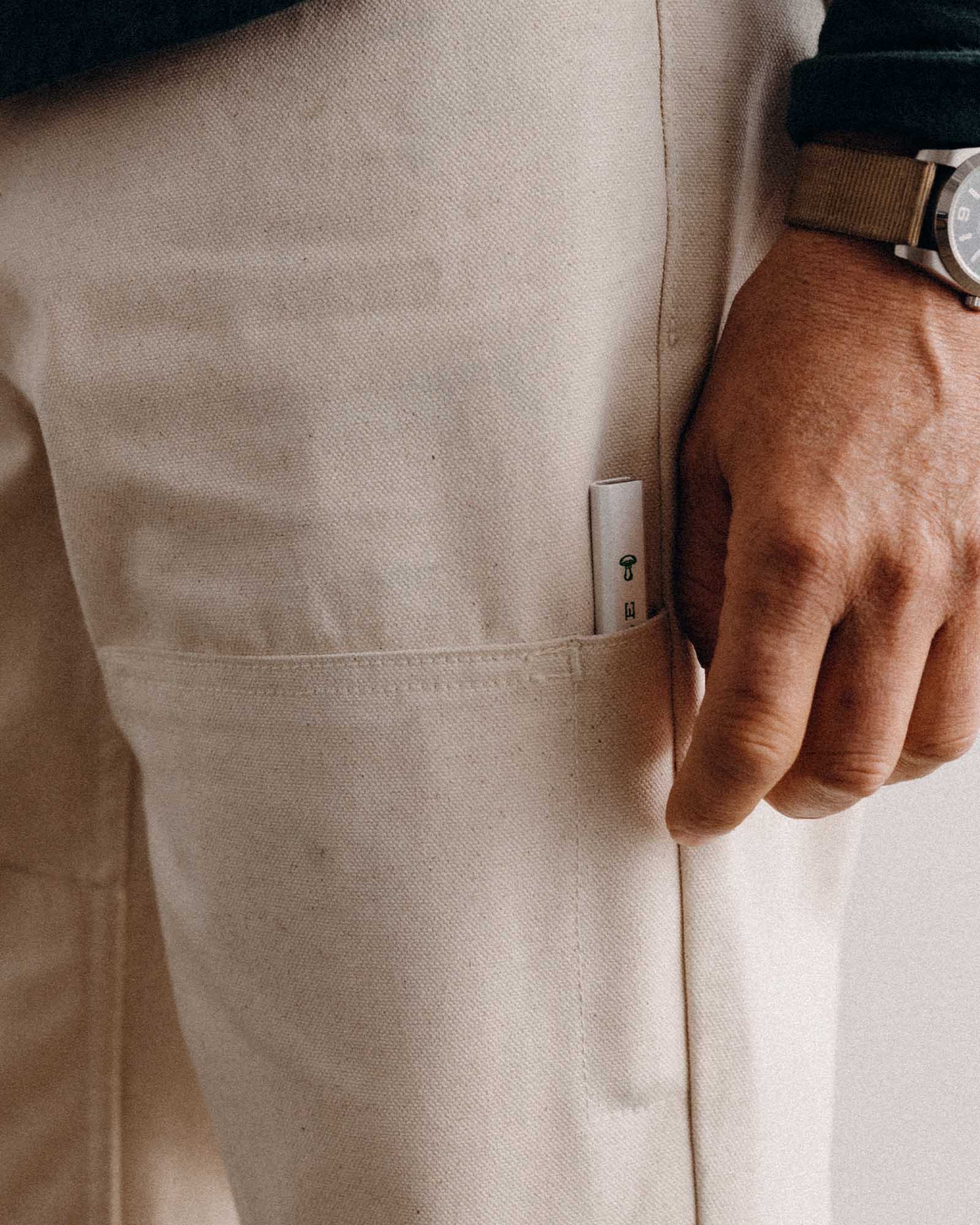 The Good Acre Chore Pant in Natural Canvas - Image 3