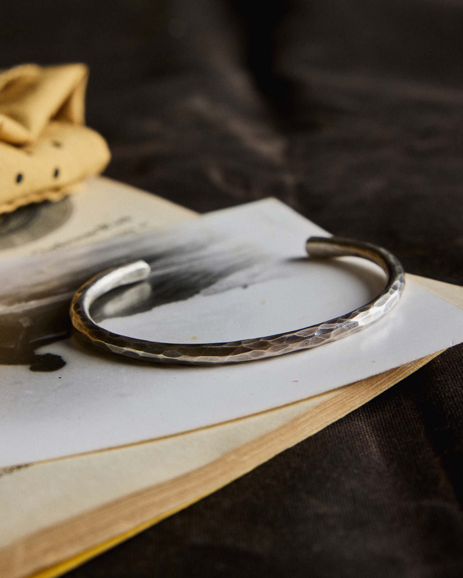 The Hammered Cuff in Sterling Silver - Image 2