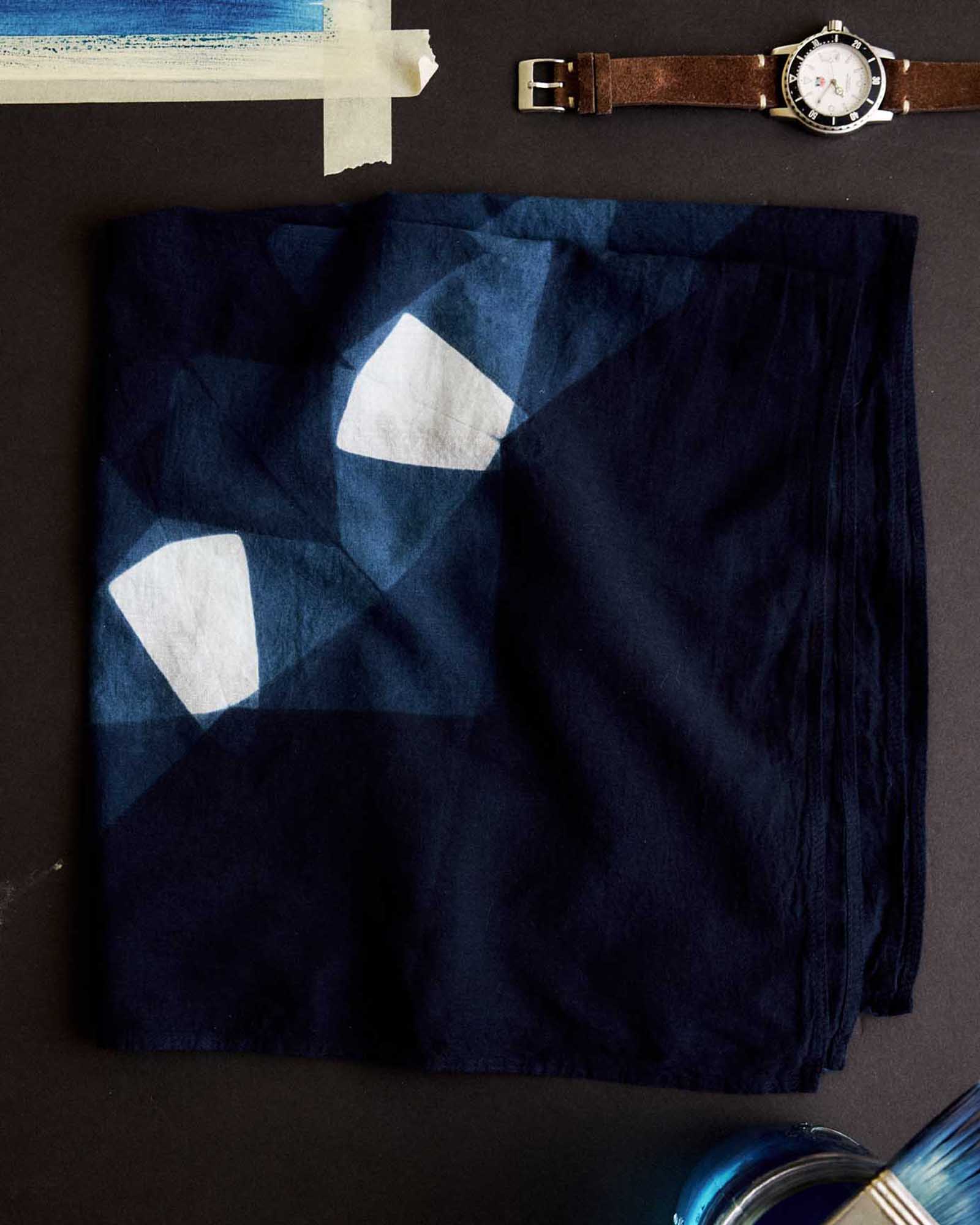 The Hand Dyed Bandana in Indigo Burst - Image 2