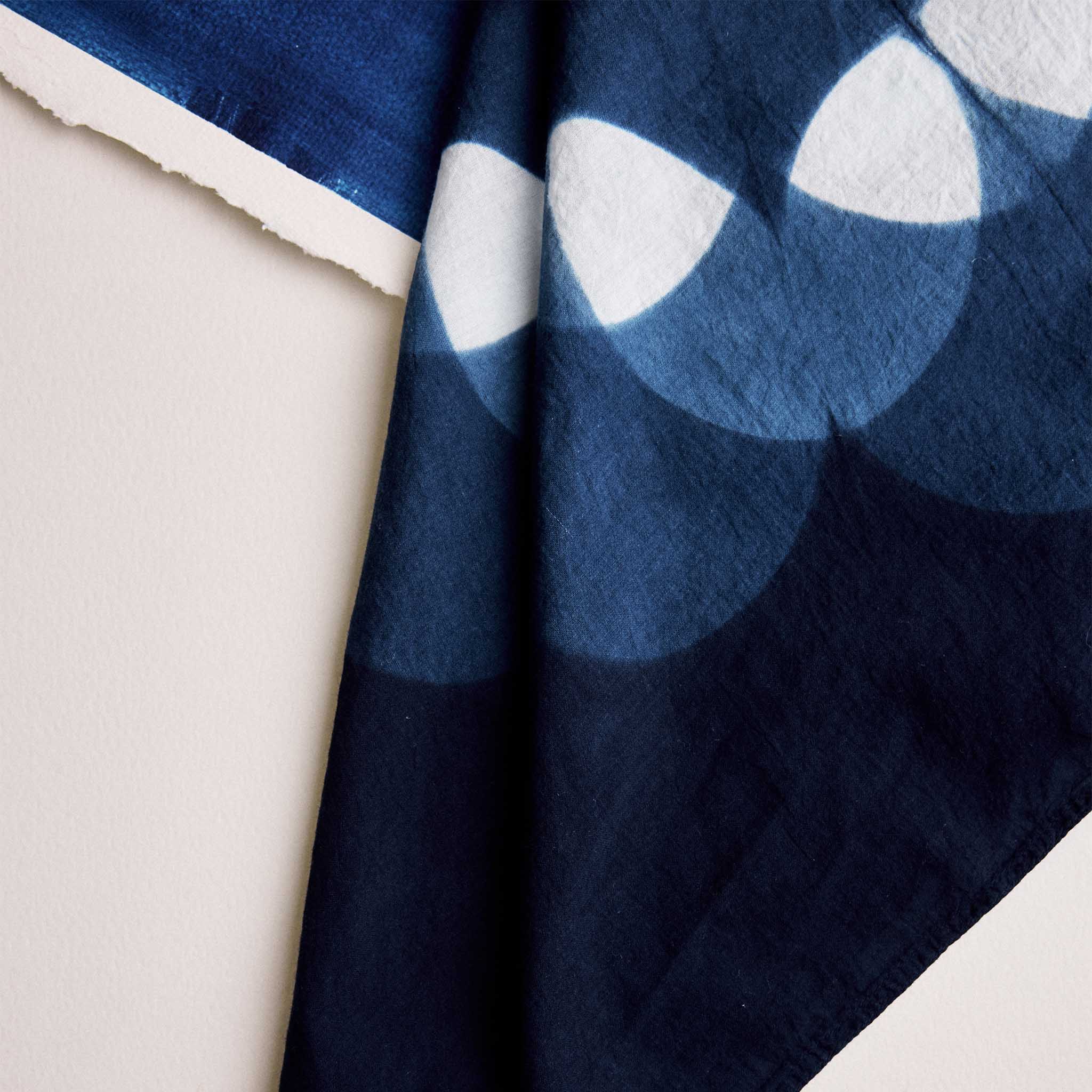 The Hand Dyed Bandana in Indigo Petal - Image 3