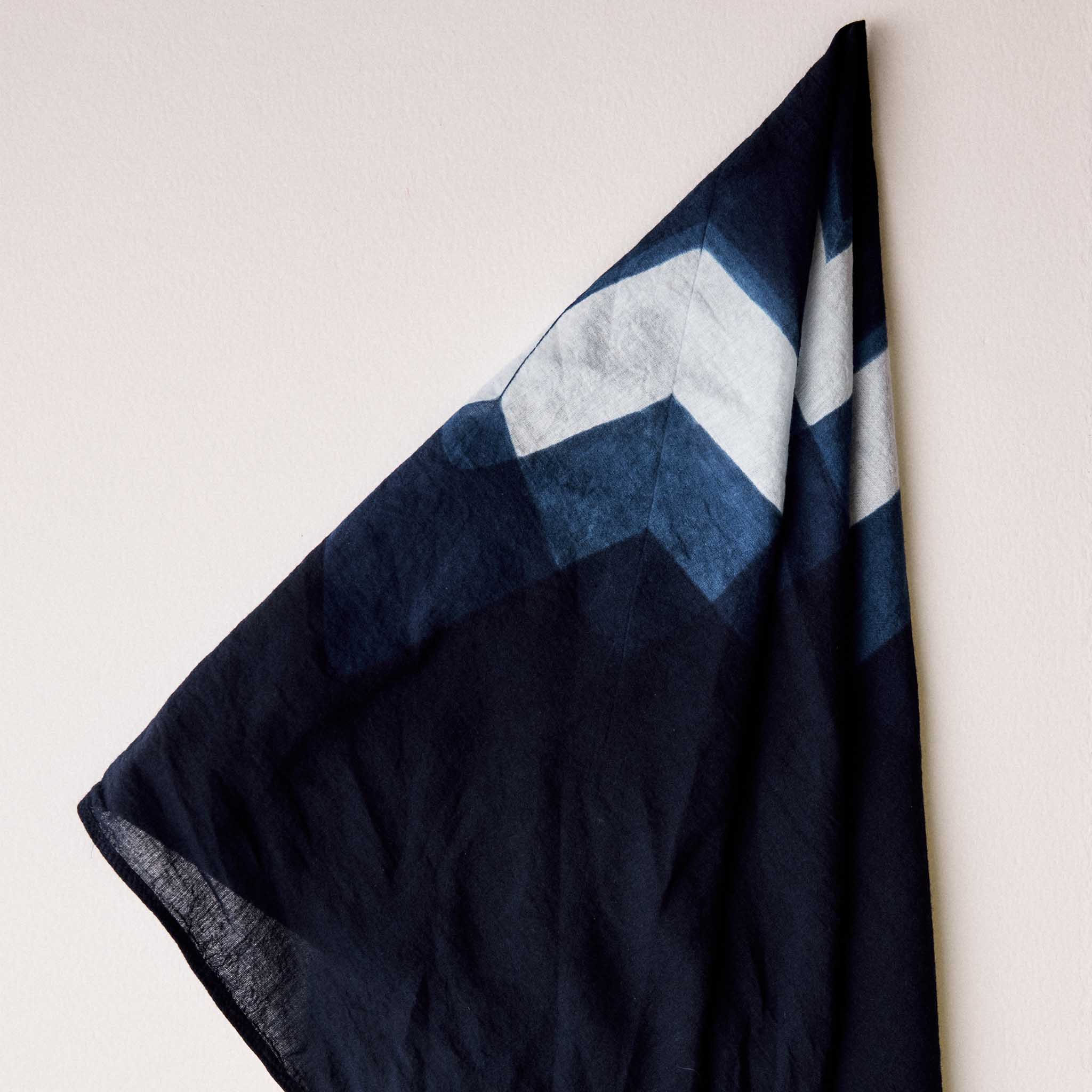 The Hand Dyed Bandana in Indigo Star - Image 3