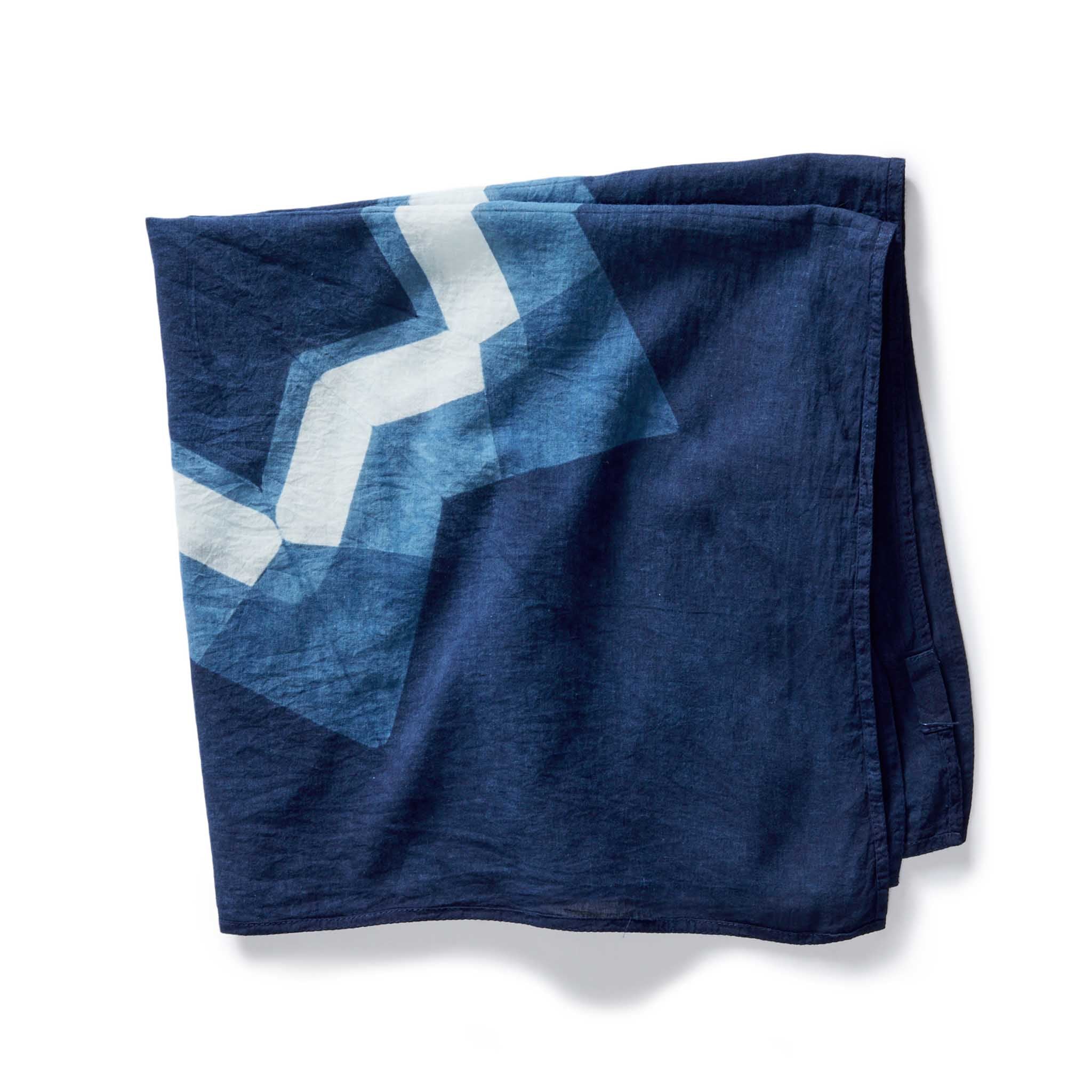 The Hand Dyed Bandana in Indigo Star - Image 4