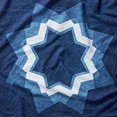 The Hand Dyed Bandana in Indigo Star - Image 5