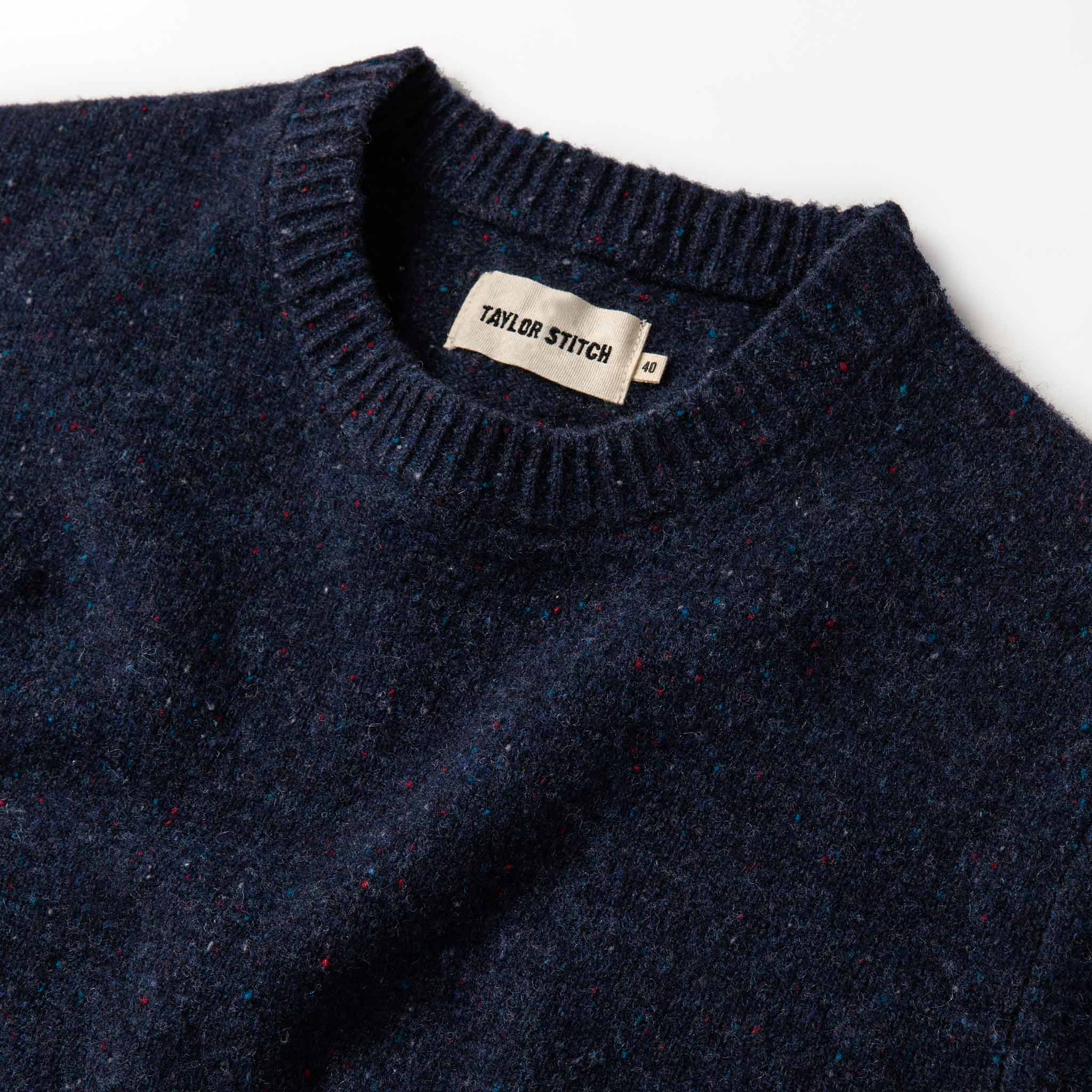The Hardtack Sweater in Navy Donegal - Image 5