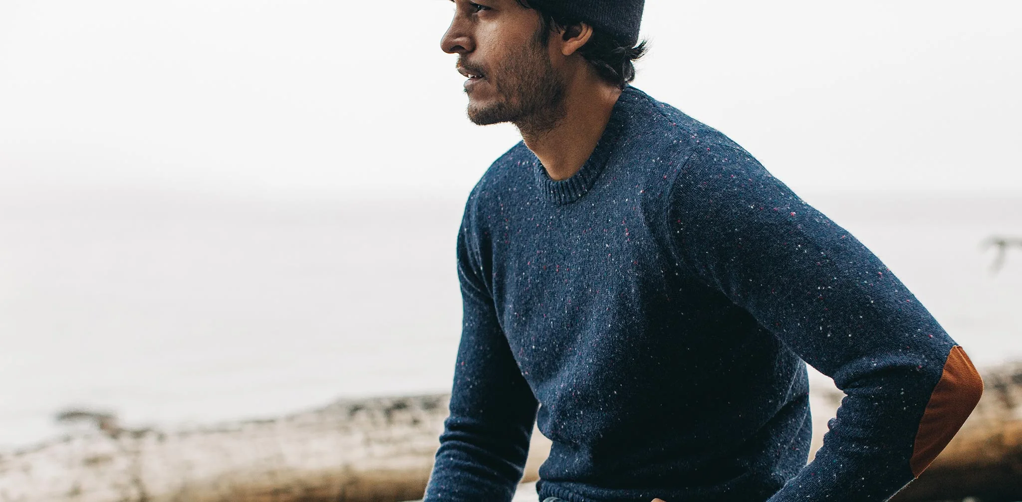 The Hardtack Sweater in Navy Donegal - Image 8