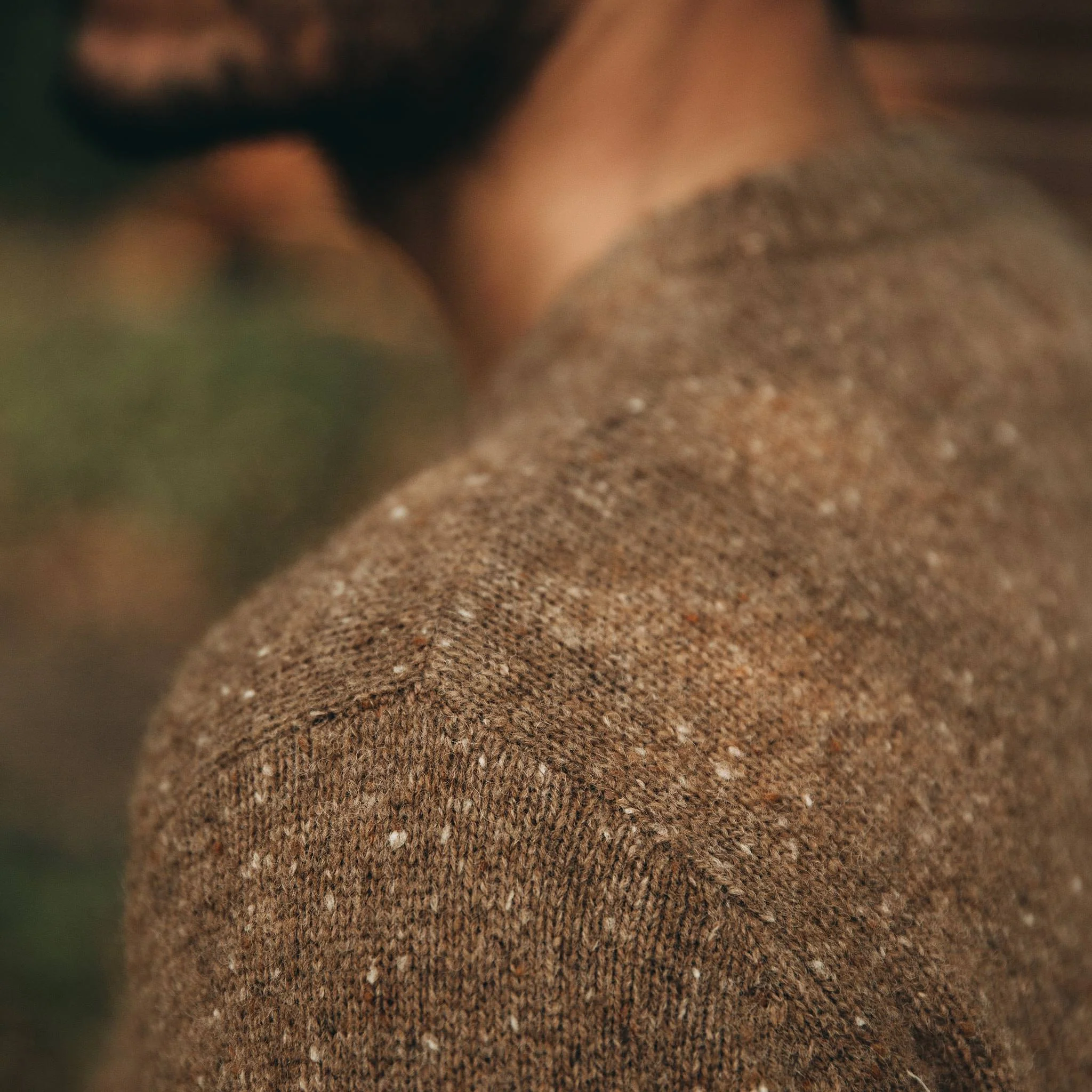 The Hardtack Sweater in Oak Donegal - Image 3