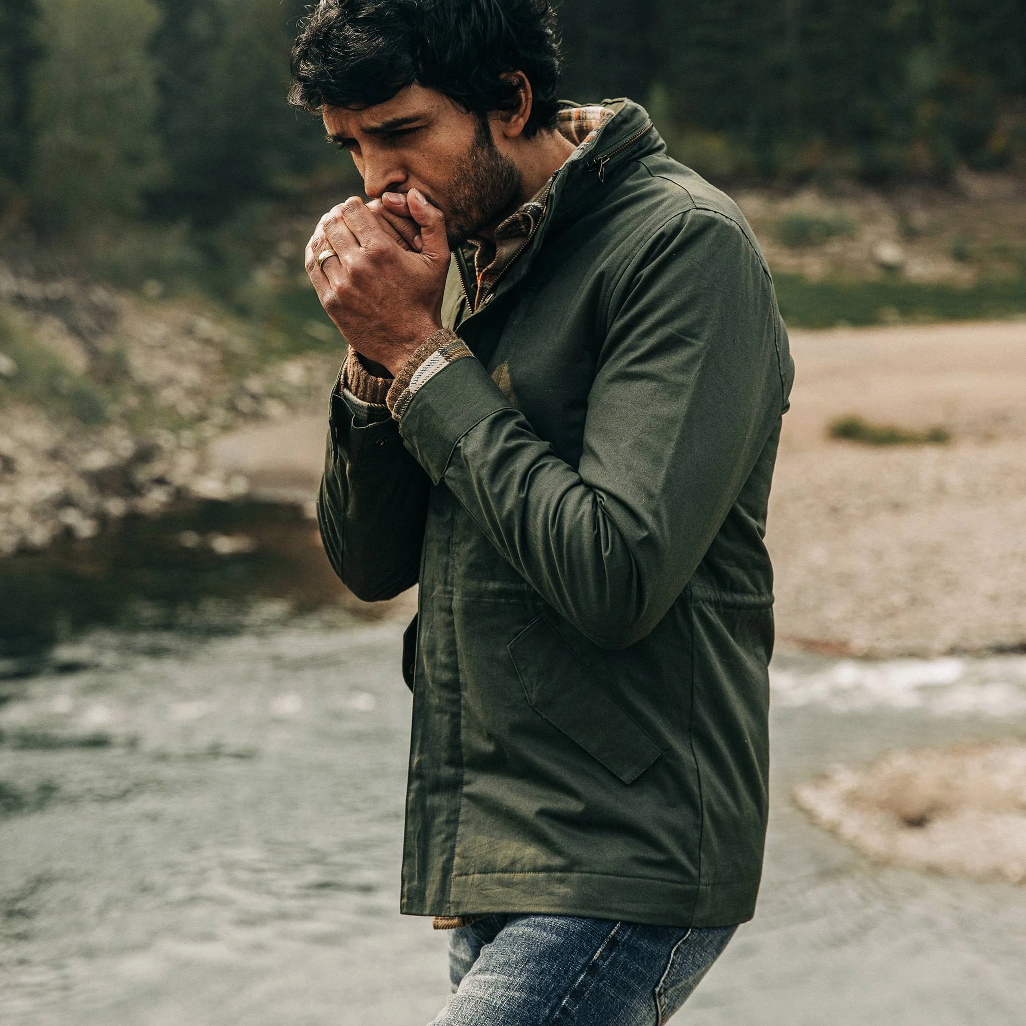 The Harris Jacket in Forest Dry Wax - Image 2