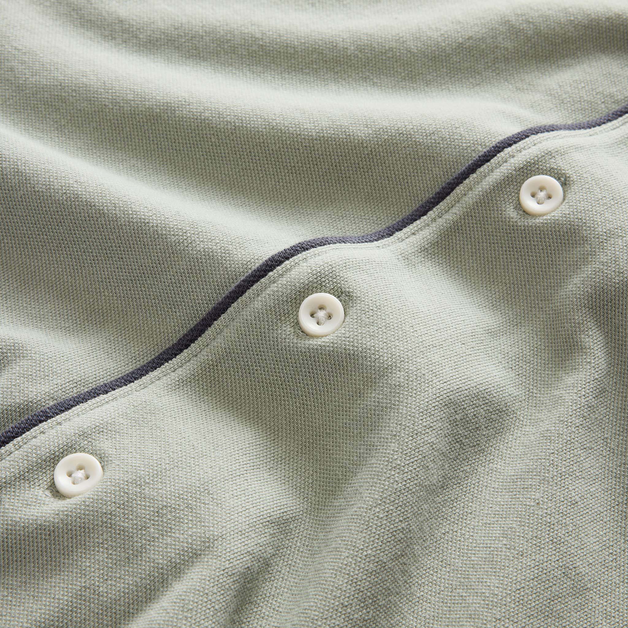 The Harwich Shirt in Surf Green Tipped Pique - Image 7