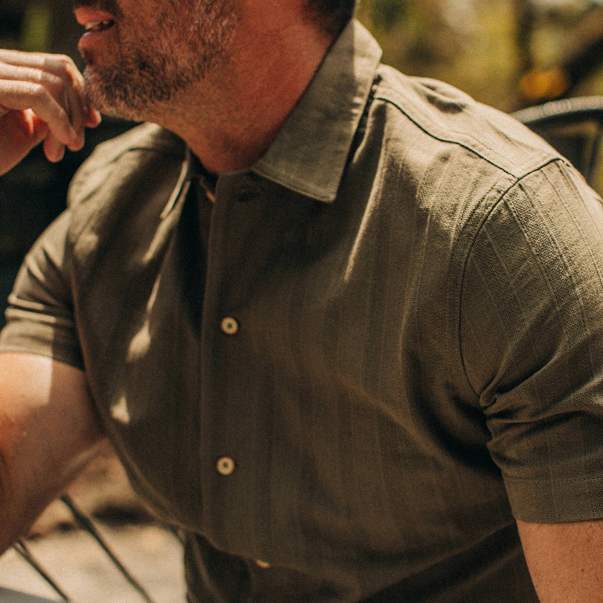 The Havana in Olive Jacquard Stripe - Image 3