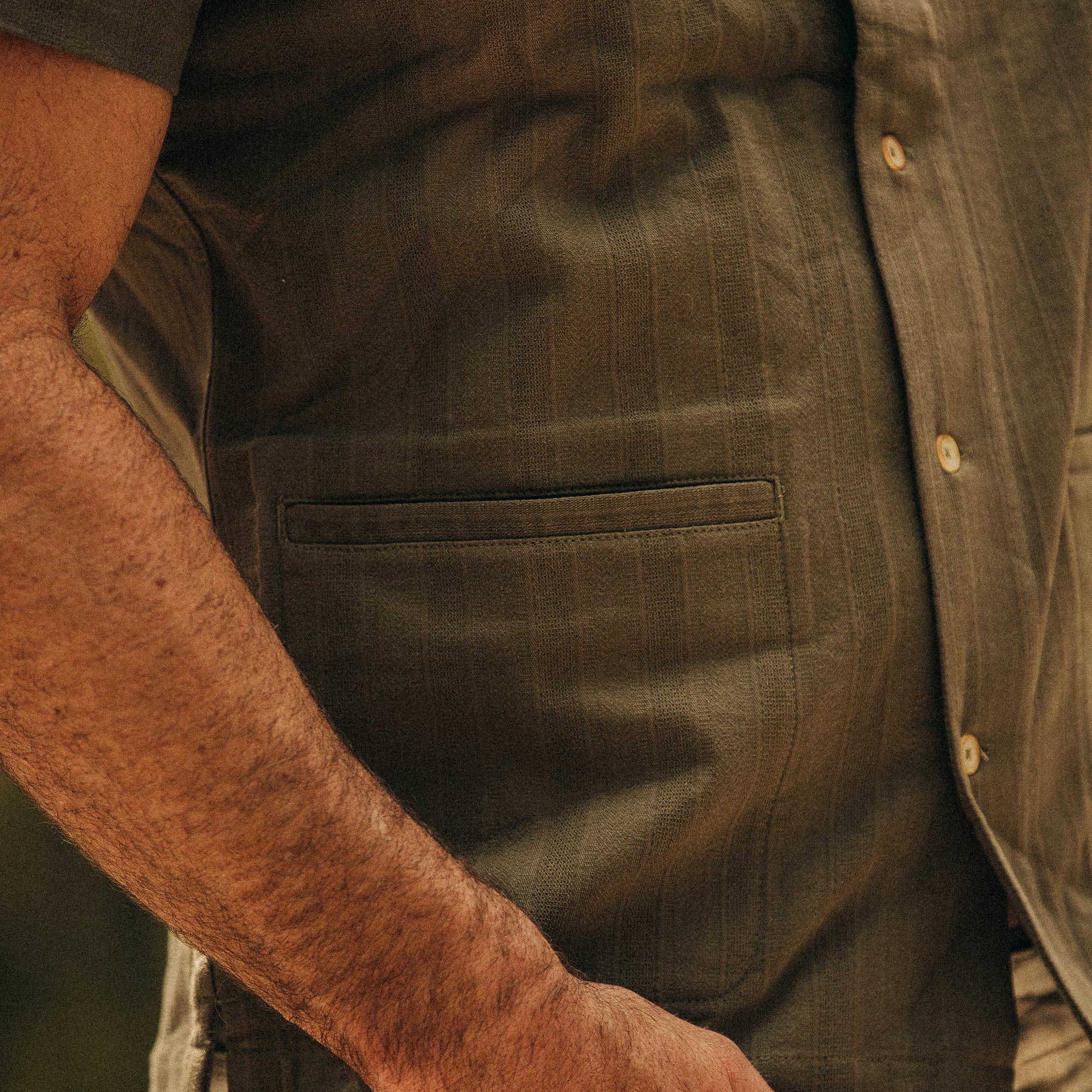 The Havana in Olive Jacquard Stripe - Image 4