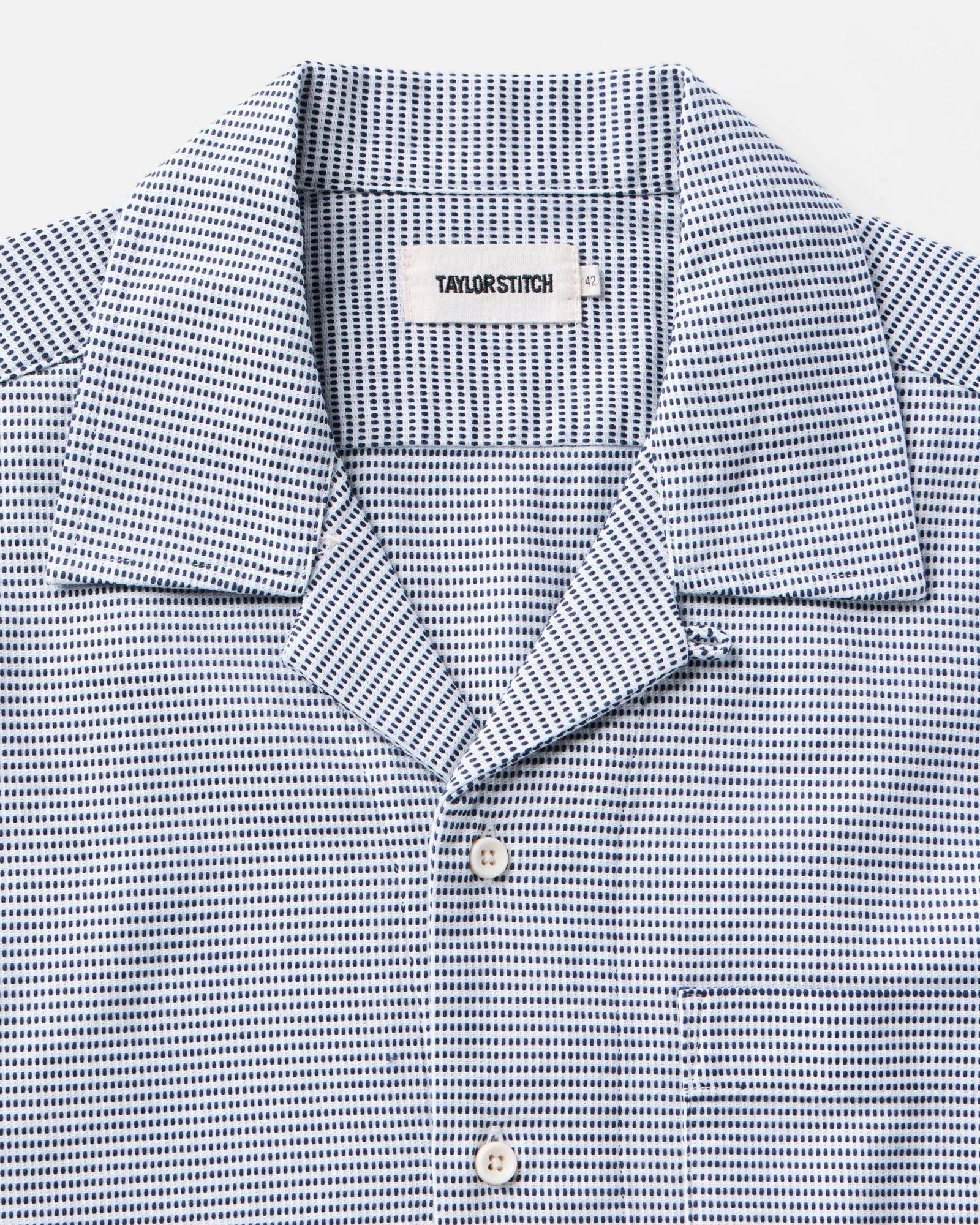 The Hawthorne Shirt in Blue Pin Dot Dobby - Image 3
