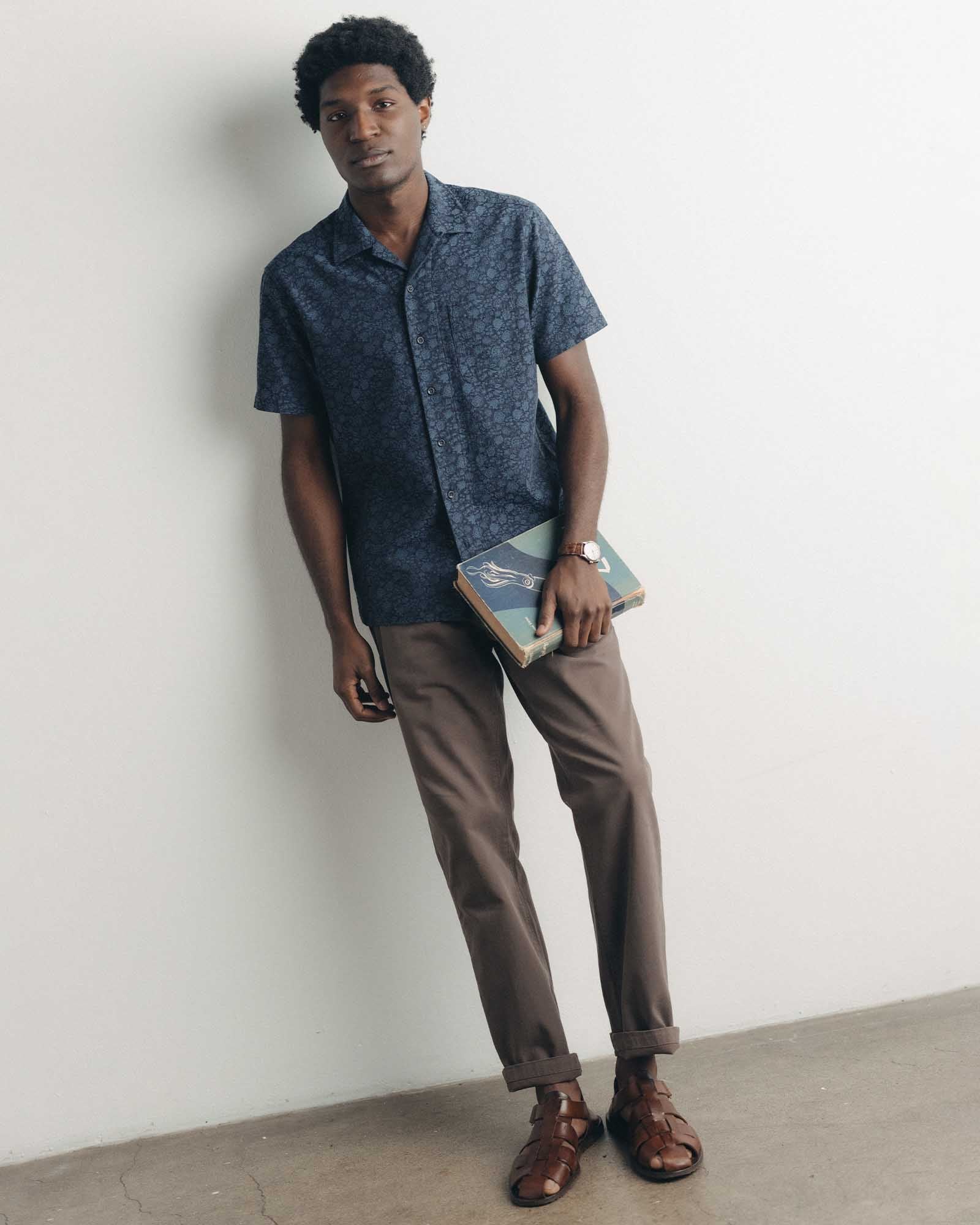 The Hawthorne Shirt in Japanese Night Bloom Jacquard - Image 3