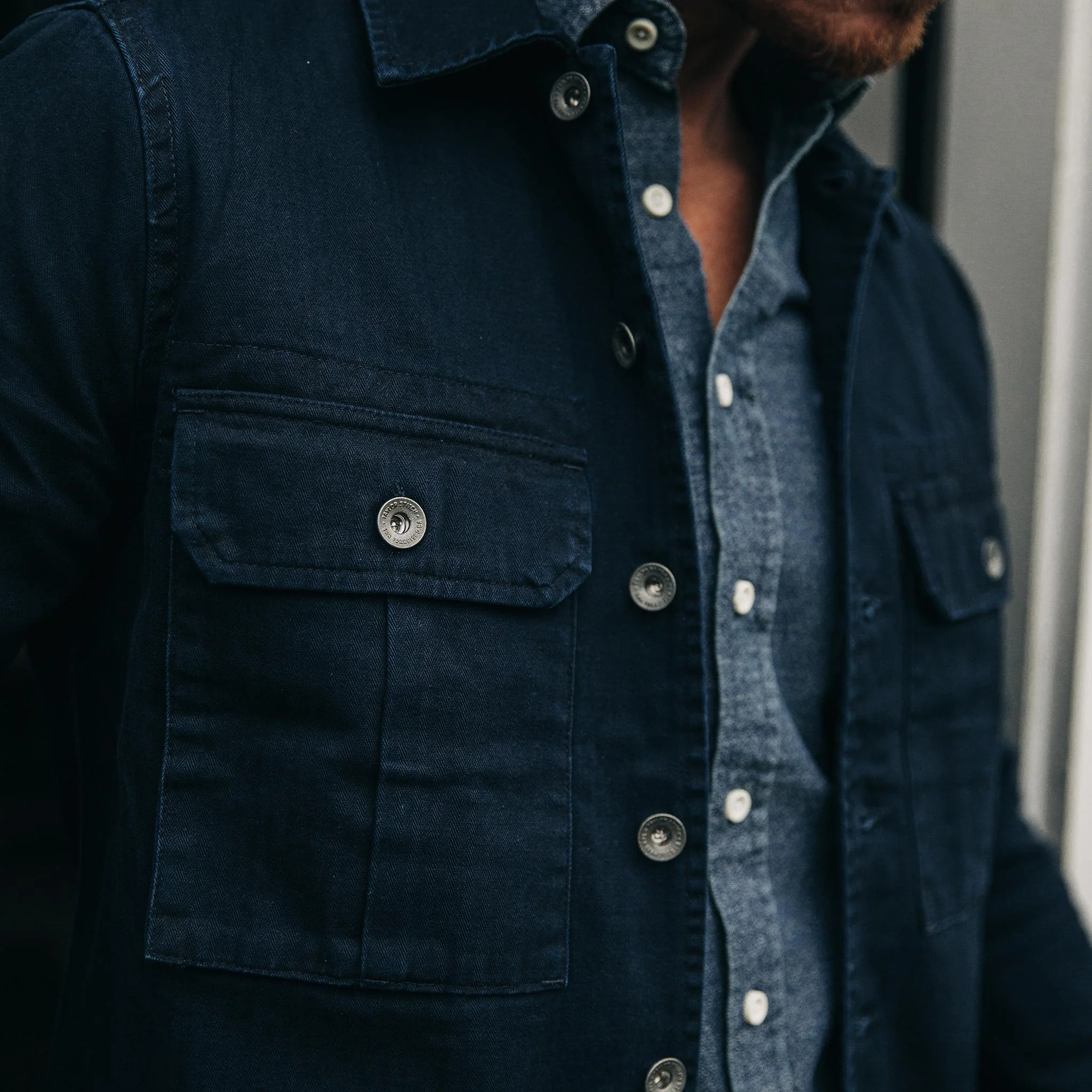 The HBT Jacket in Washed Navy - Image 5
