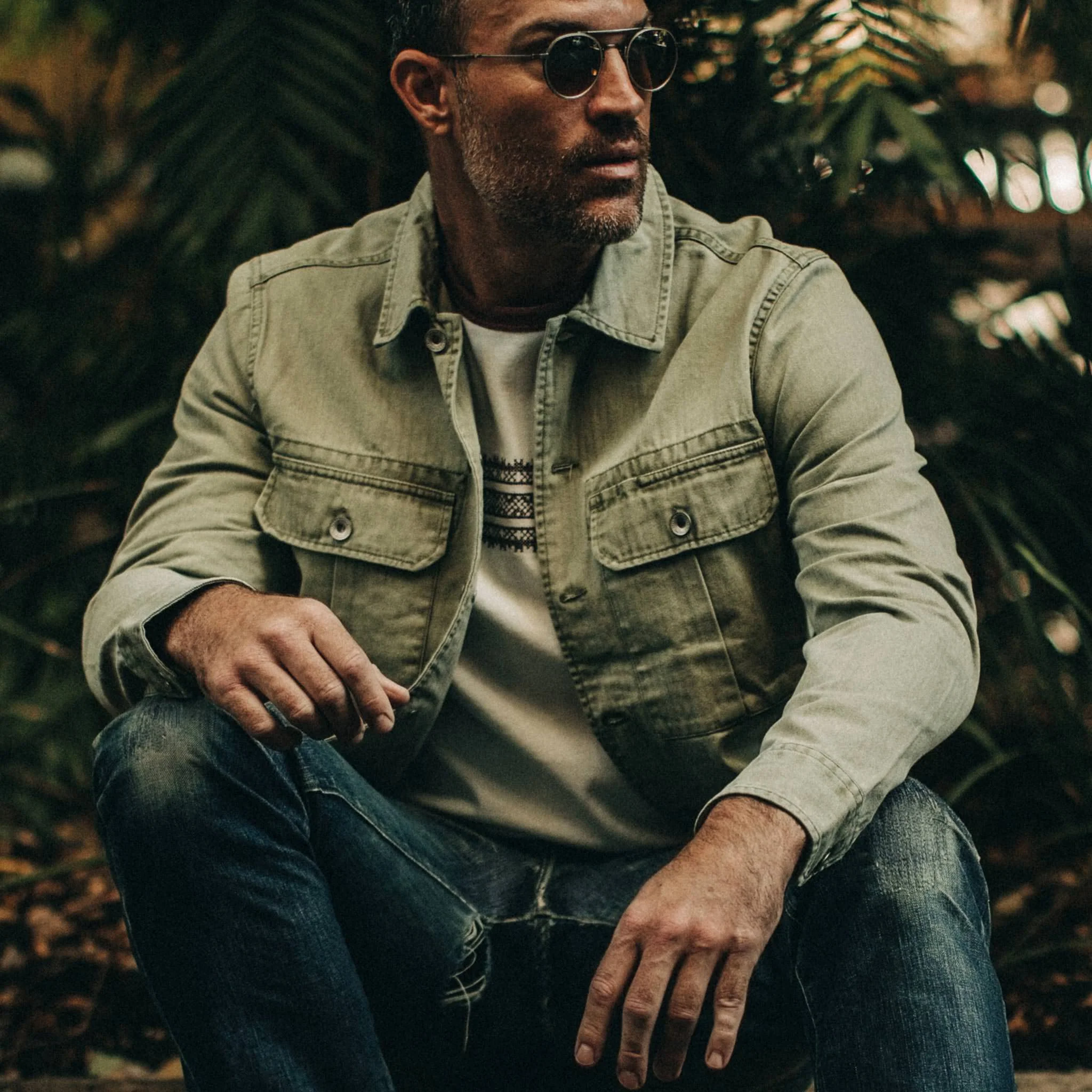 The HBT Jacket in Washed Olive - Image 3