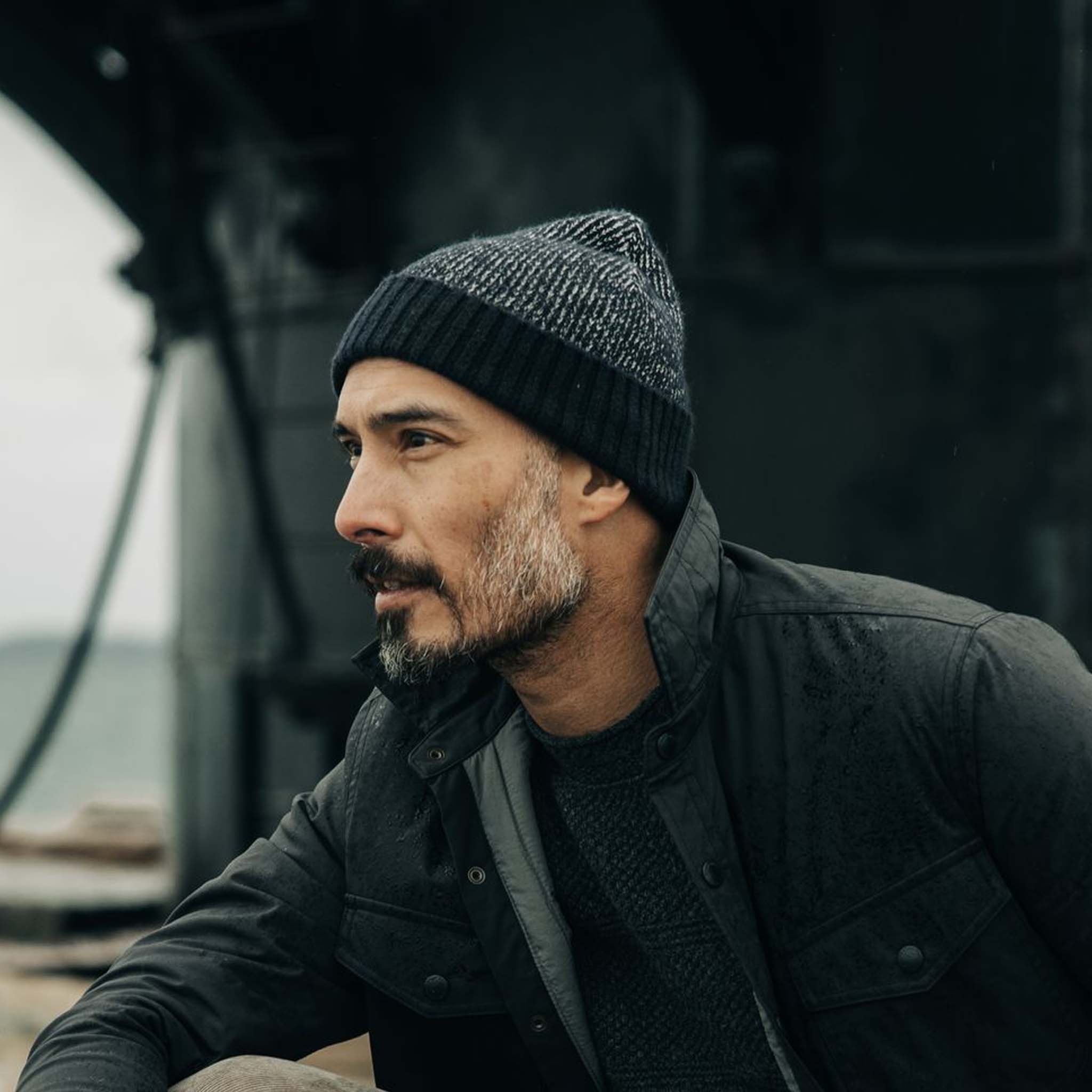 The Headland Beanie in Dark Navy - Image 2