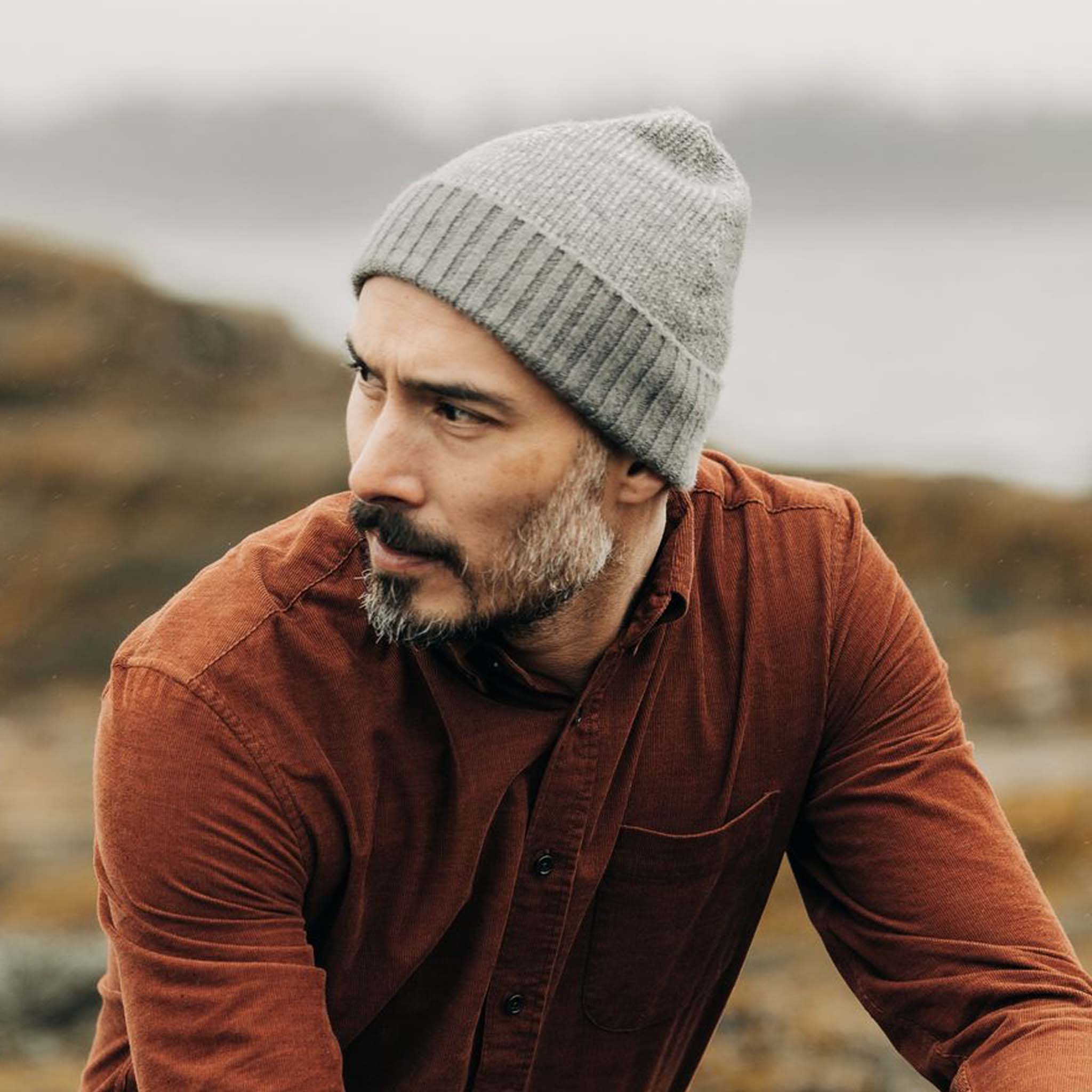 The Headland Beanie in Warm Grey - Image 2