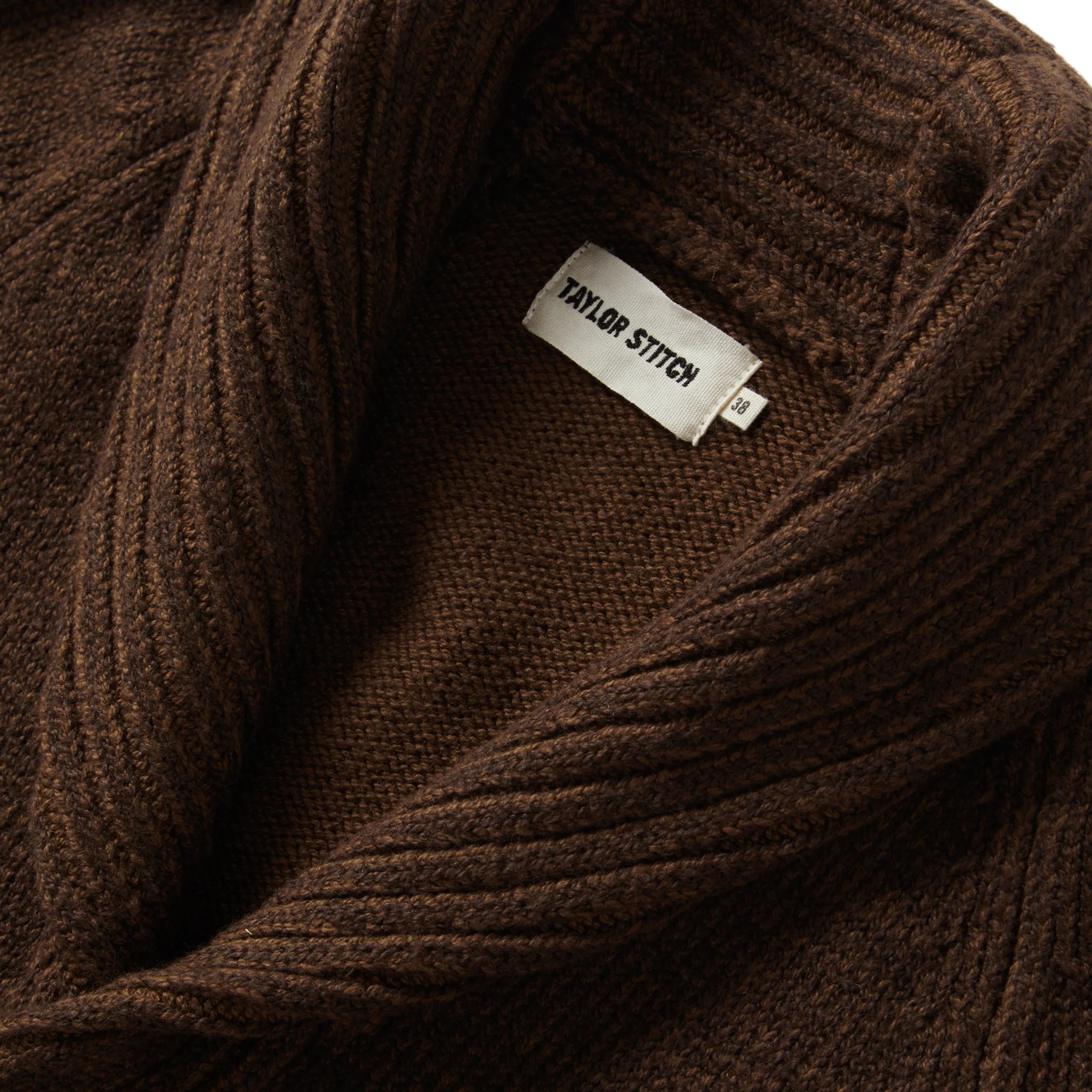 The Headland Shawl Cardigan in Marled Chocolate - Image 5