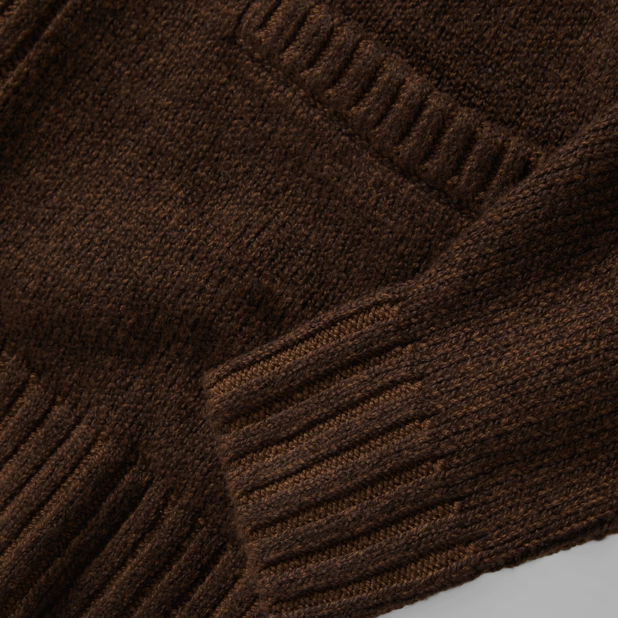 The Headland Shawl Cardigan in Marled Chocolate - Image 6