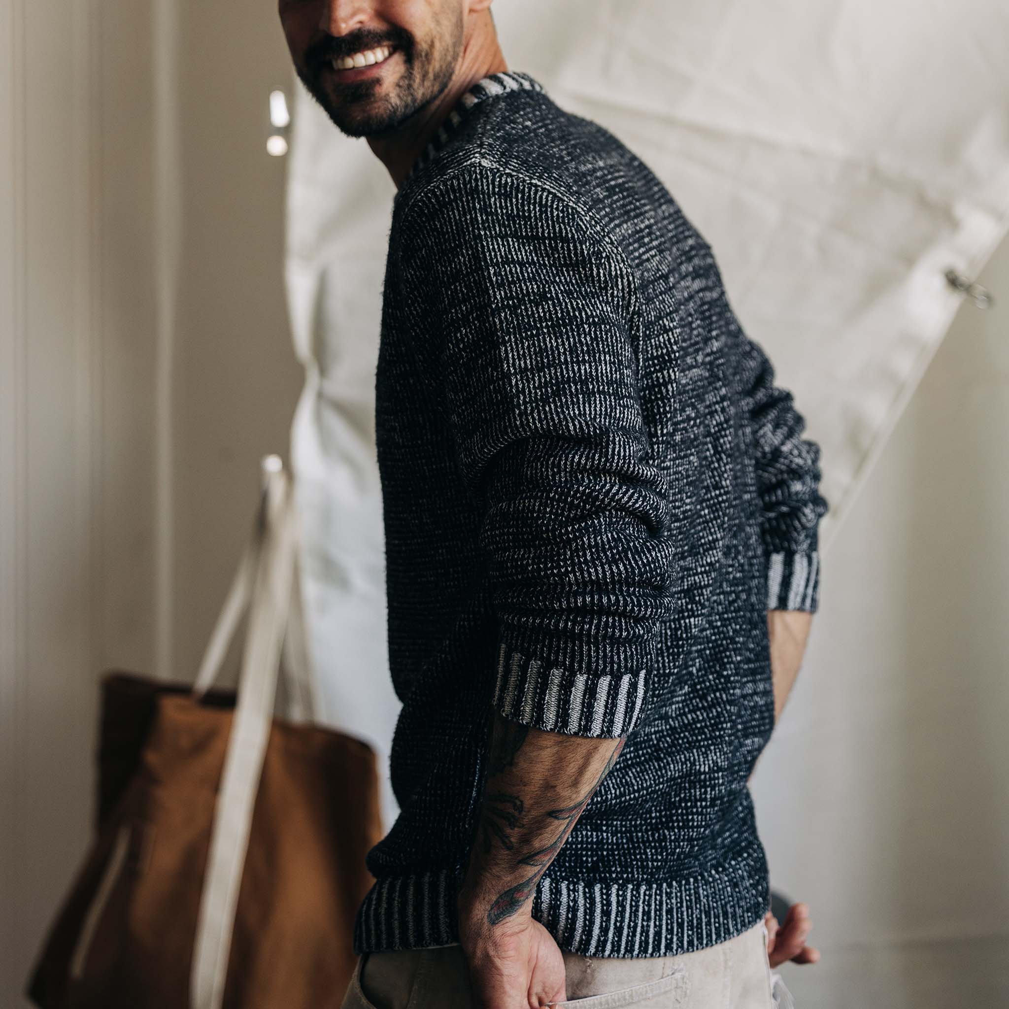 The Headland Sweater in Coal Heather - Image 4