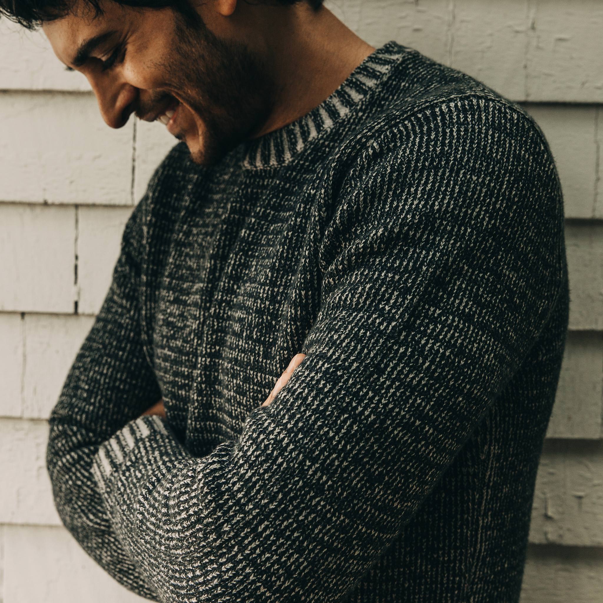 The Headland Sweater in Marled Navy - Image 3