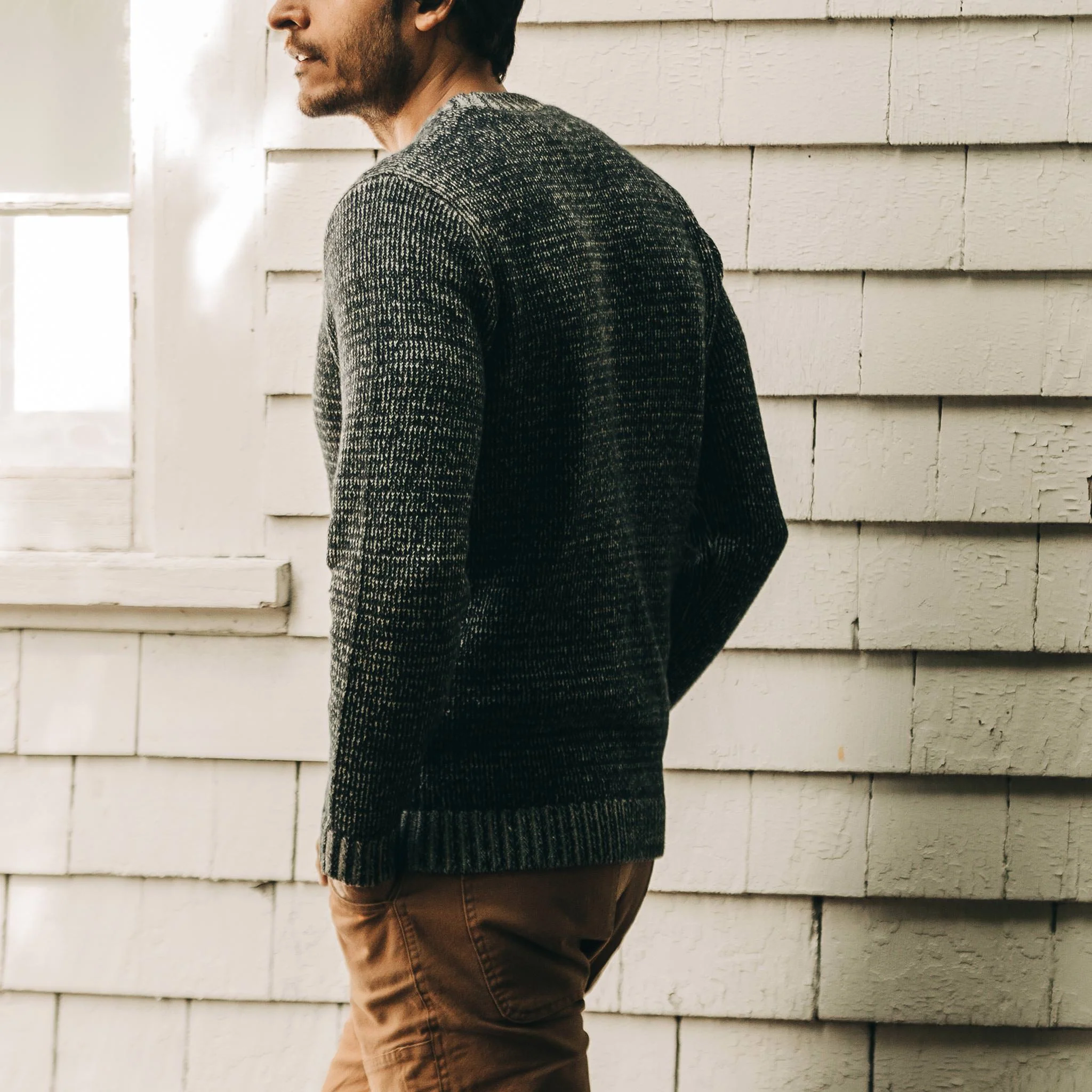 The Headland Sweater in Marled Navy - Image 5