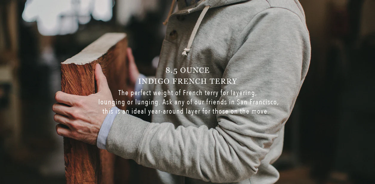 Heather Grey 3 Button Hooded Sweatshirt - Image 9