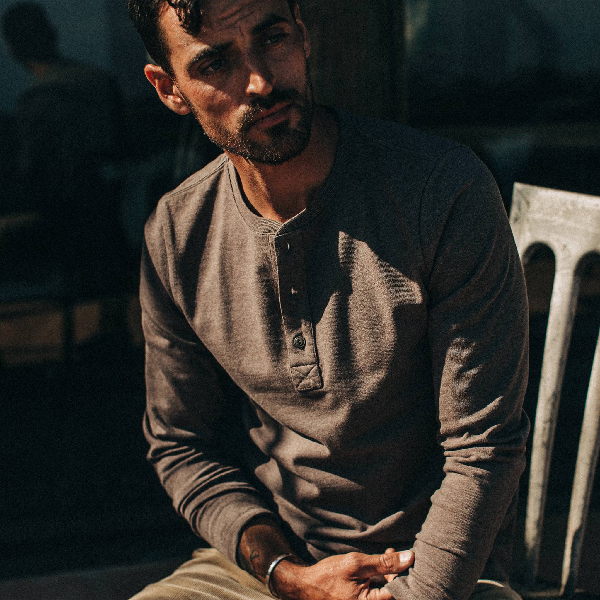 The Heavy Bag Henley in Espresso - Image 4
