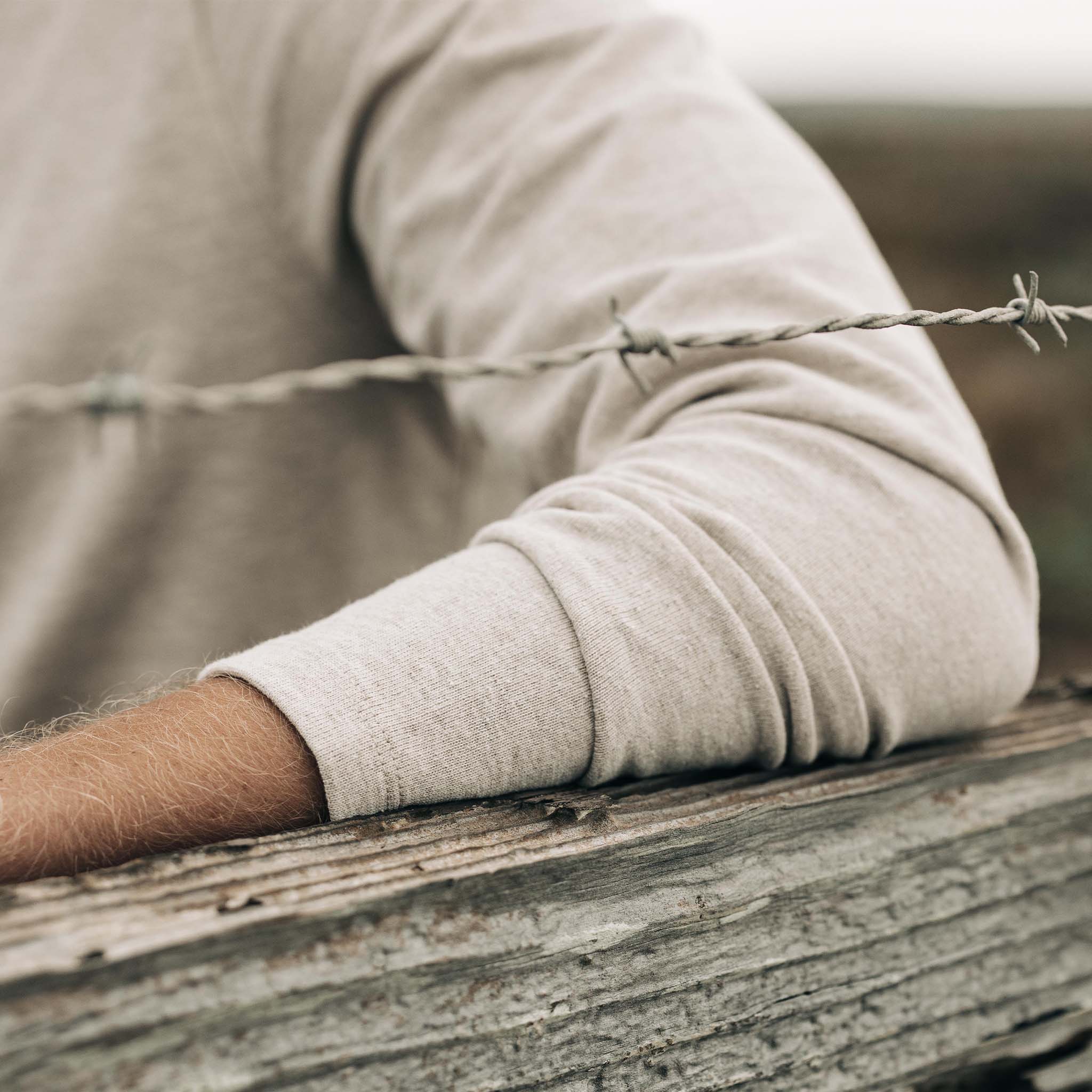 The Heavy Bag Henley in Oatmeal - Image 4